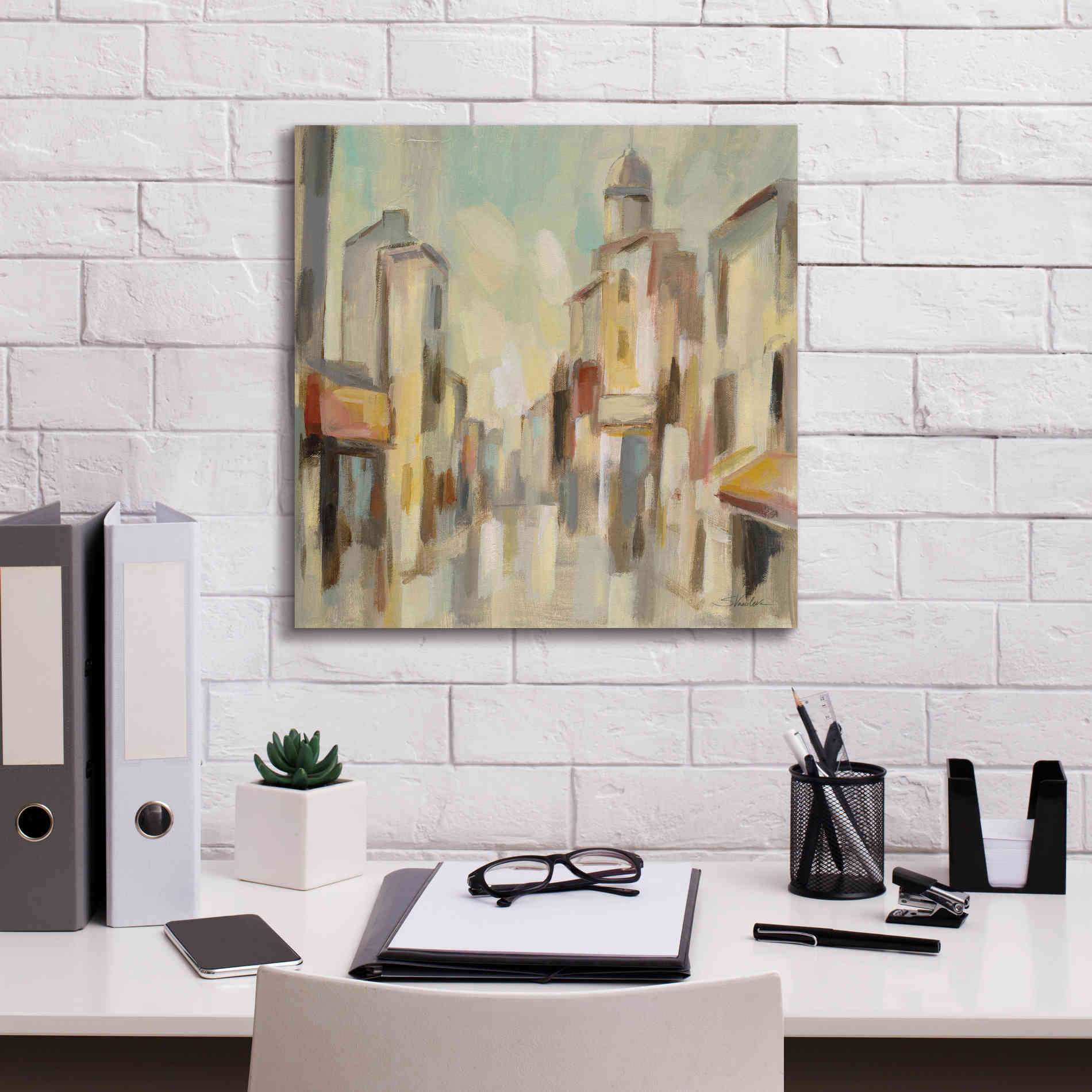 Epic Art 'Pastel Street I' by Silvia Vassileva, Canvas Wall Art,18 x 18