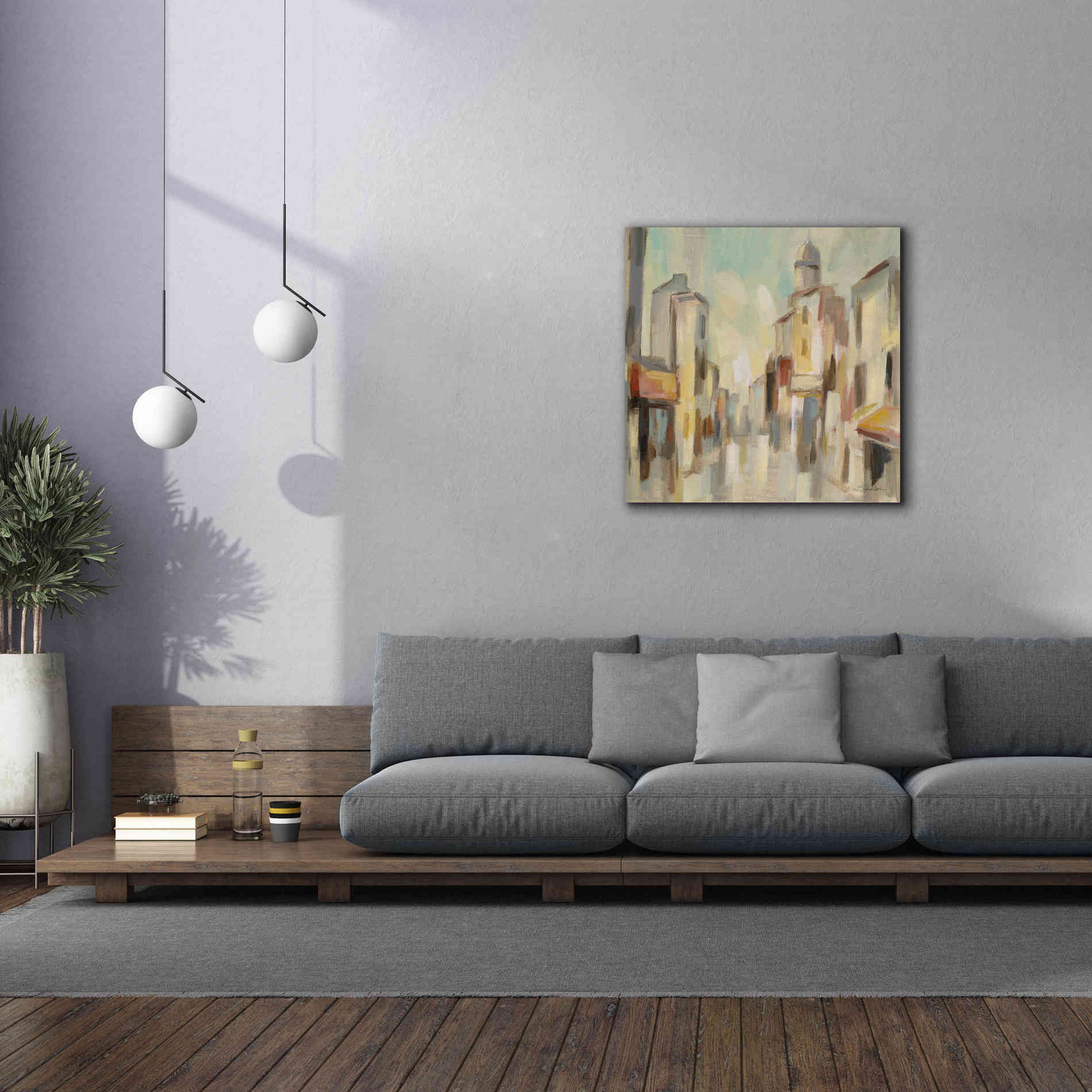 Epic Art 'Pastel Street I' by Silvia Vassileva, Canvas Wall Art,37 x 37