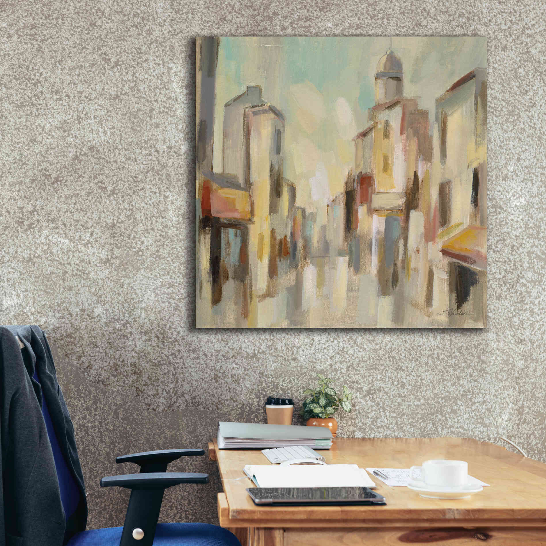 Epic Art 'Pastel Street I' by Silvia Vassileva, Canvas Wall Art,37 x 37