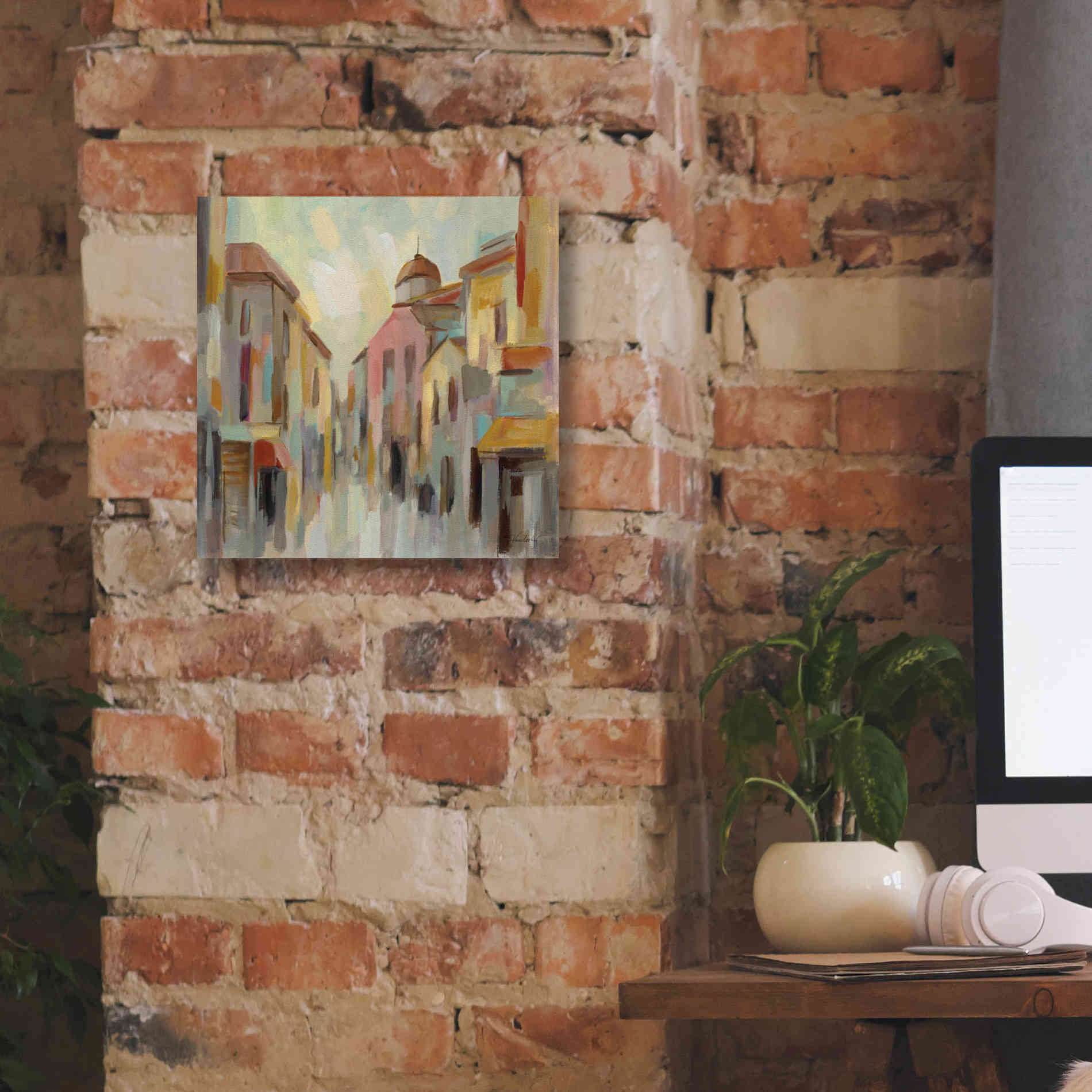 Epic Art 'Pastel Street II' by Silvia Vassileva, Canvas Wall Art,12 x 12