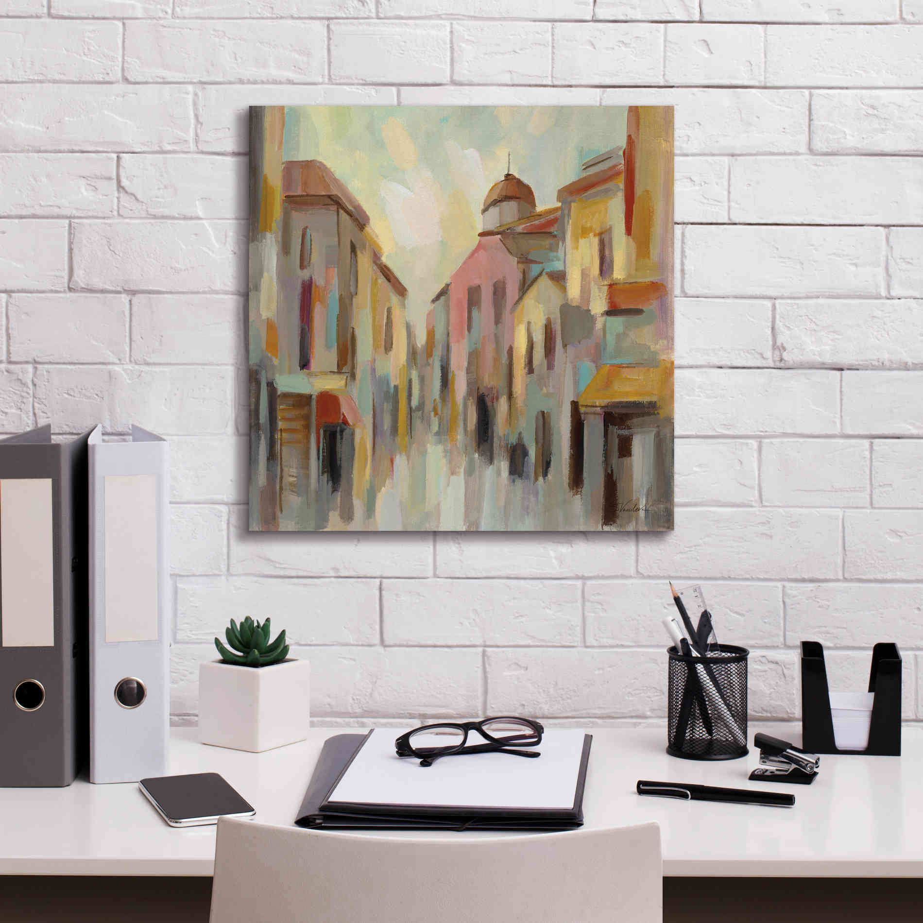 Epic Art 'Pastel Street II' by Silvia Vassileva, Canvas Wall Art,18 x 18