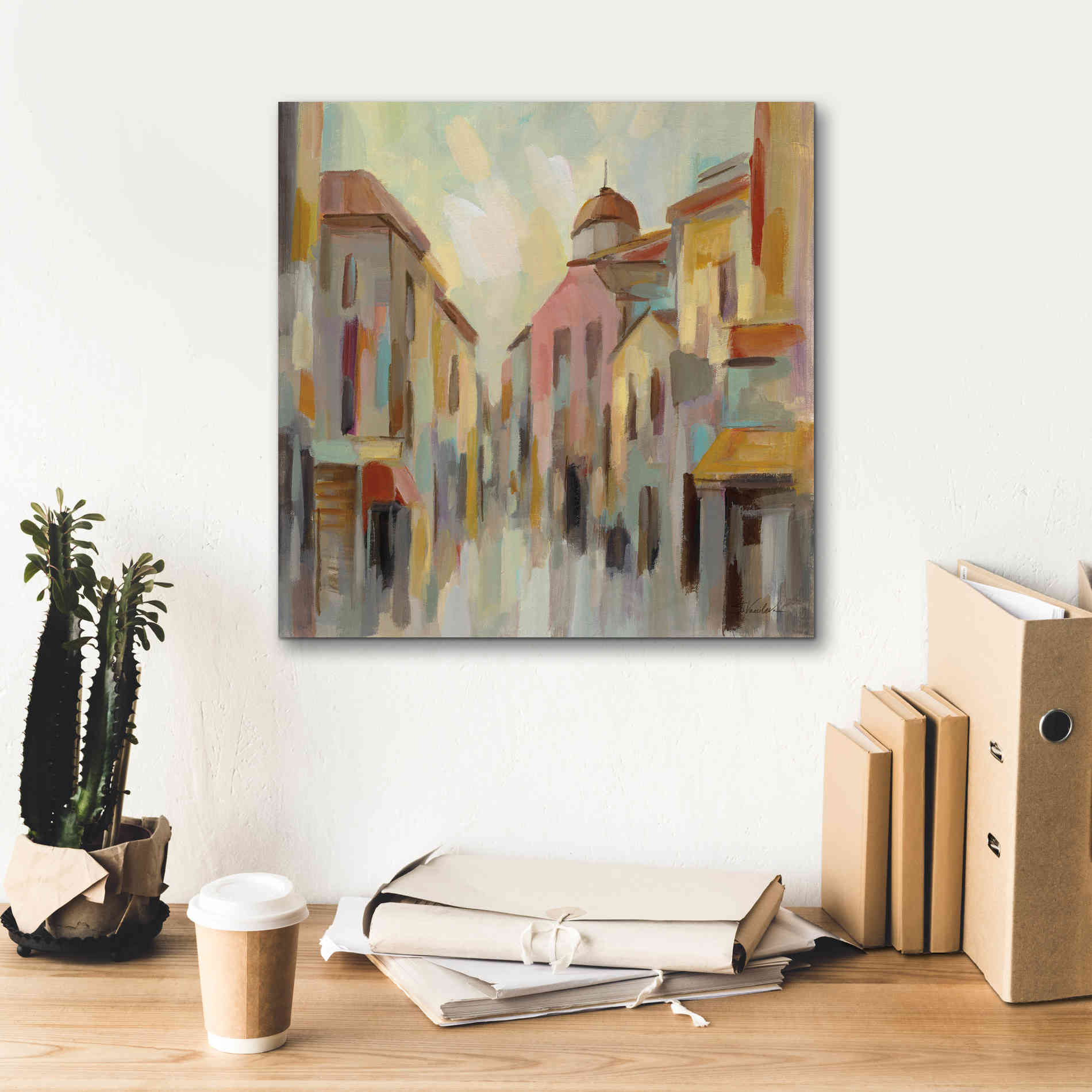 Epic Art 'Pastel Street II' by Silvia Vassileva, Canvas Wall Art,18 x 18