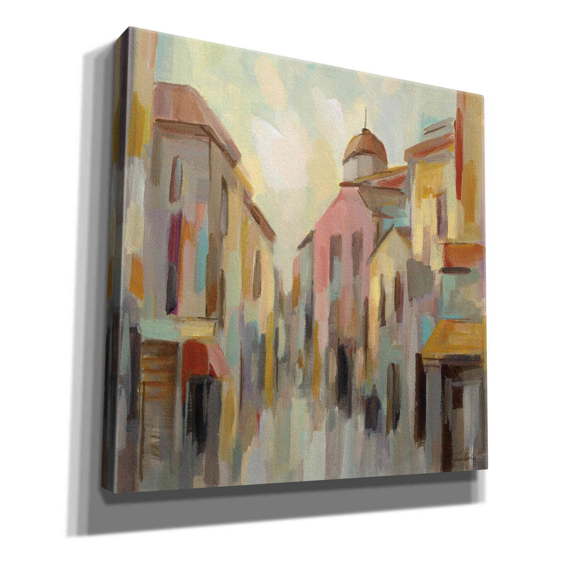 Epic Art 'Pastel Street II' by Silvia Vassileva, Canvas Wall Art,12x12x1.1x0,18x18x1.1x0,26x26x1.74x0,37x37x1.74x0