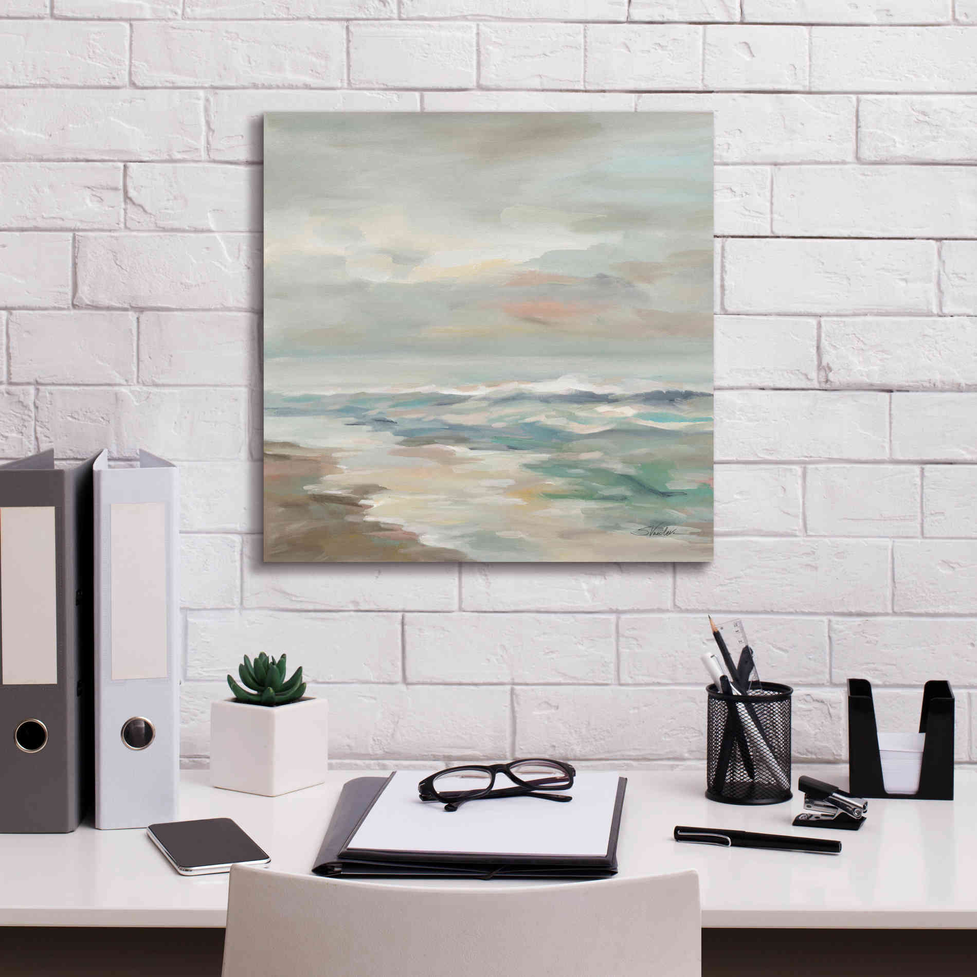 Epic Art 'Pastel Tide' by Silvia Vassileva, Canvas Wall Art,18 x 18