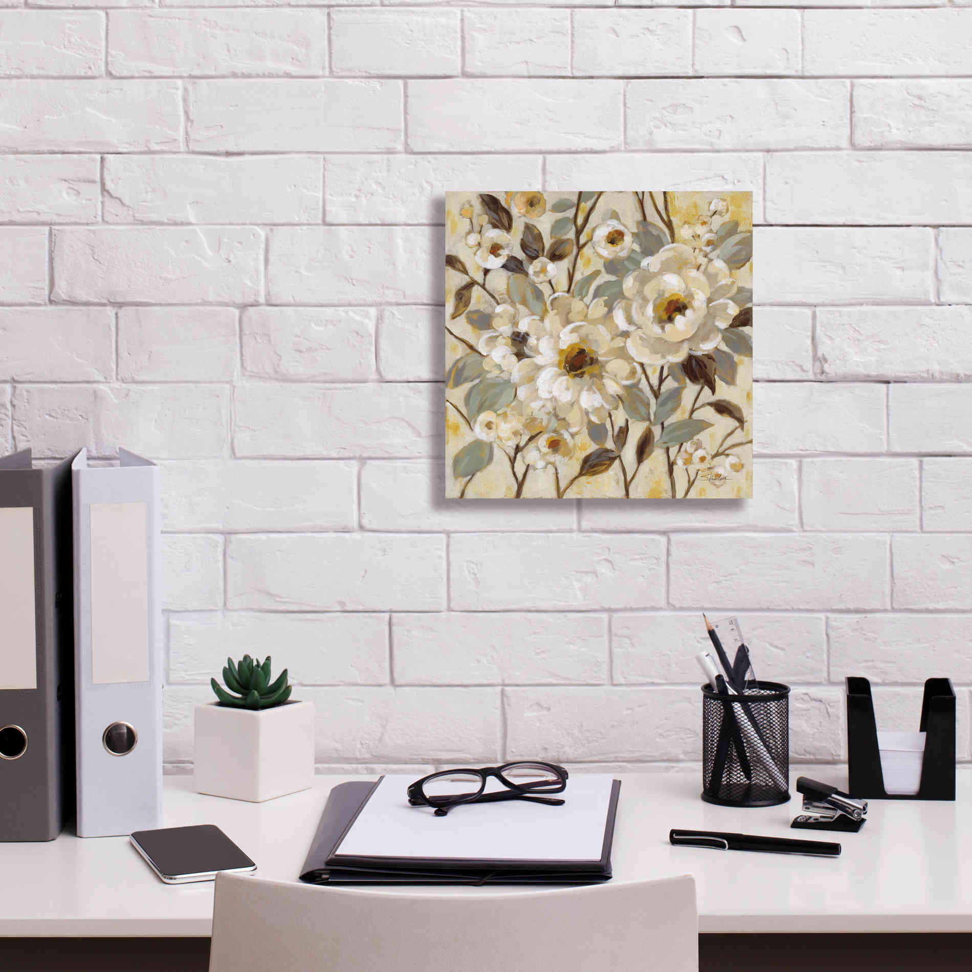 'Golden Nature' by Silvia Vassileva, Canvas Wall Art,12 x 12