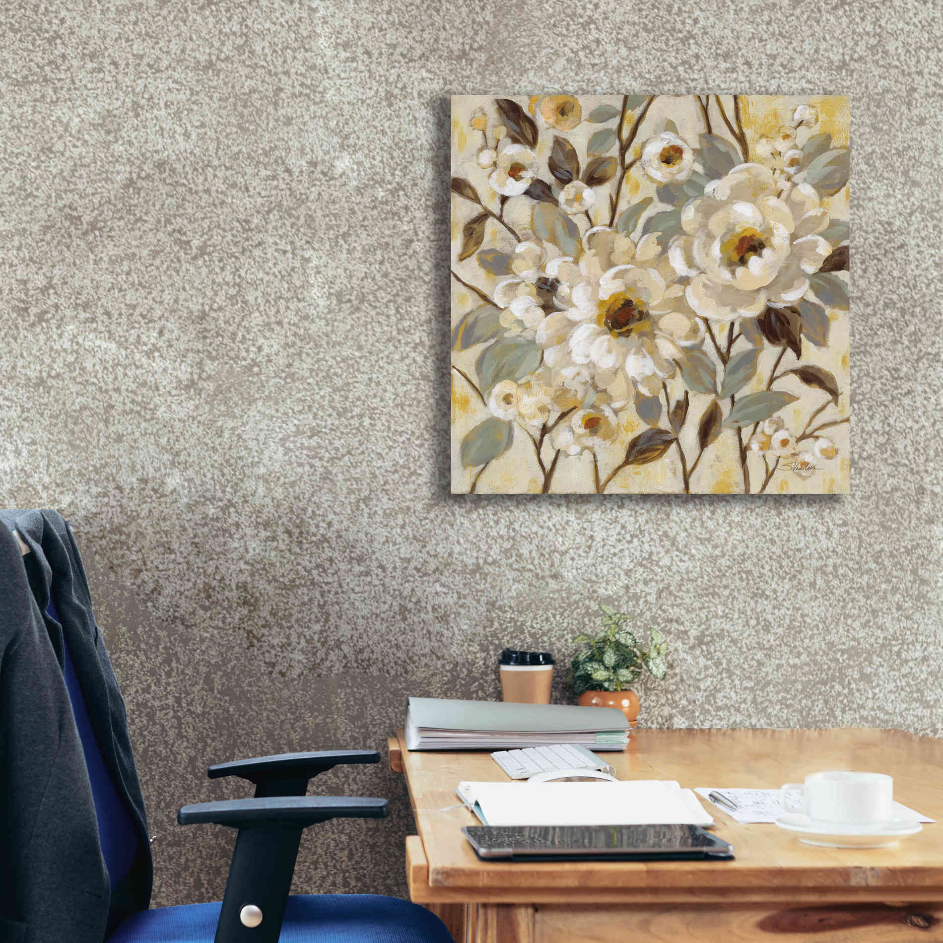 'Golden Nature' by Silvia Vassileva, Canvas Wall Art,26 x 26