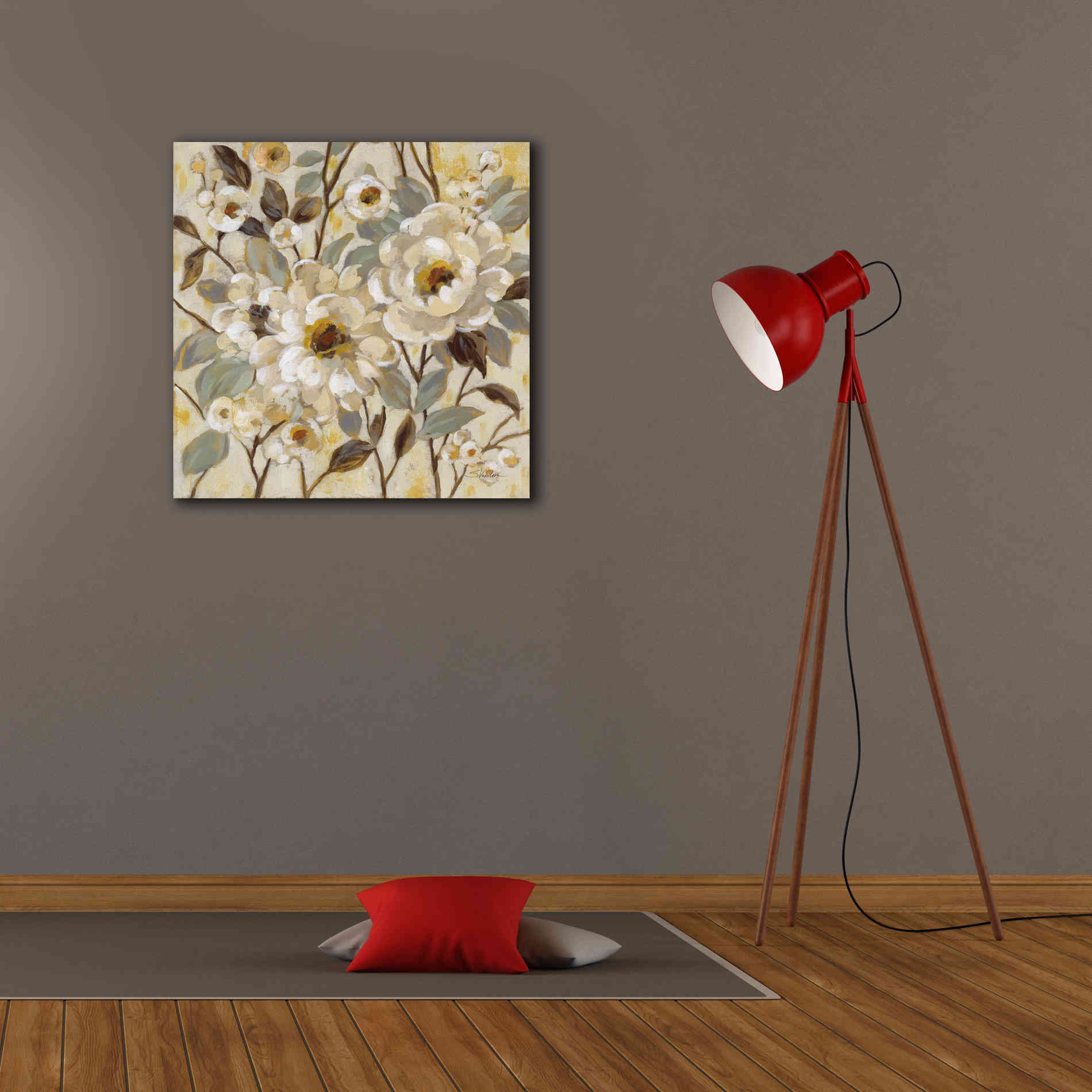 'Golden Nature' by Silvia Vassileva, Canvas Wall Art,26 x 26