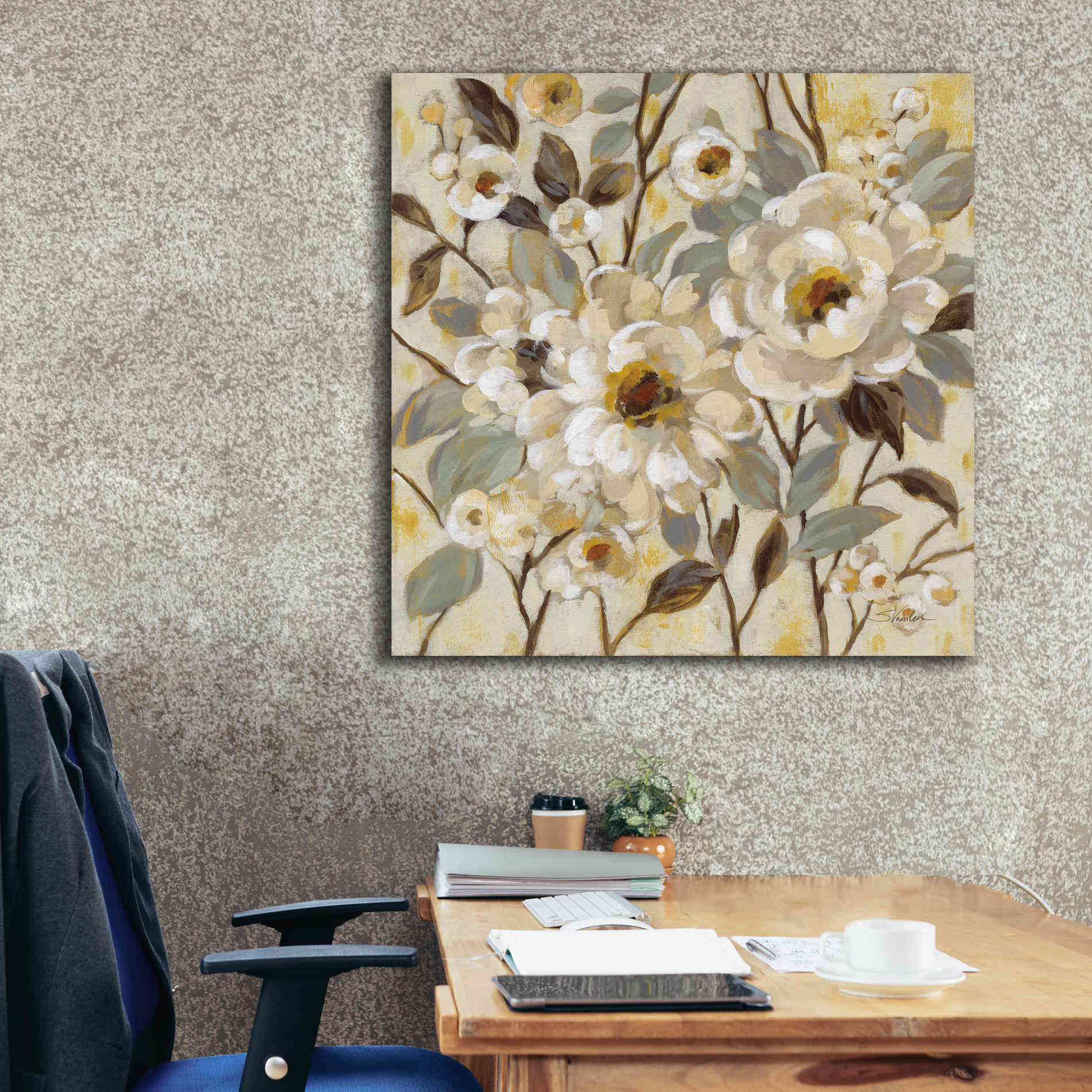 'Golden Nature' by Silvia Vassileva, Canvas Wall Art,37 x 37