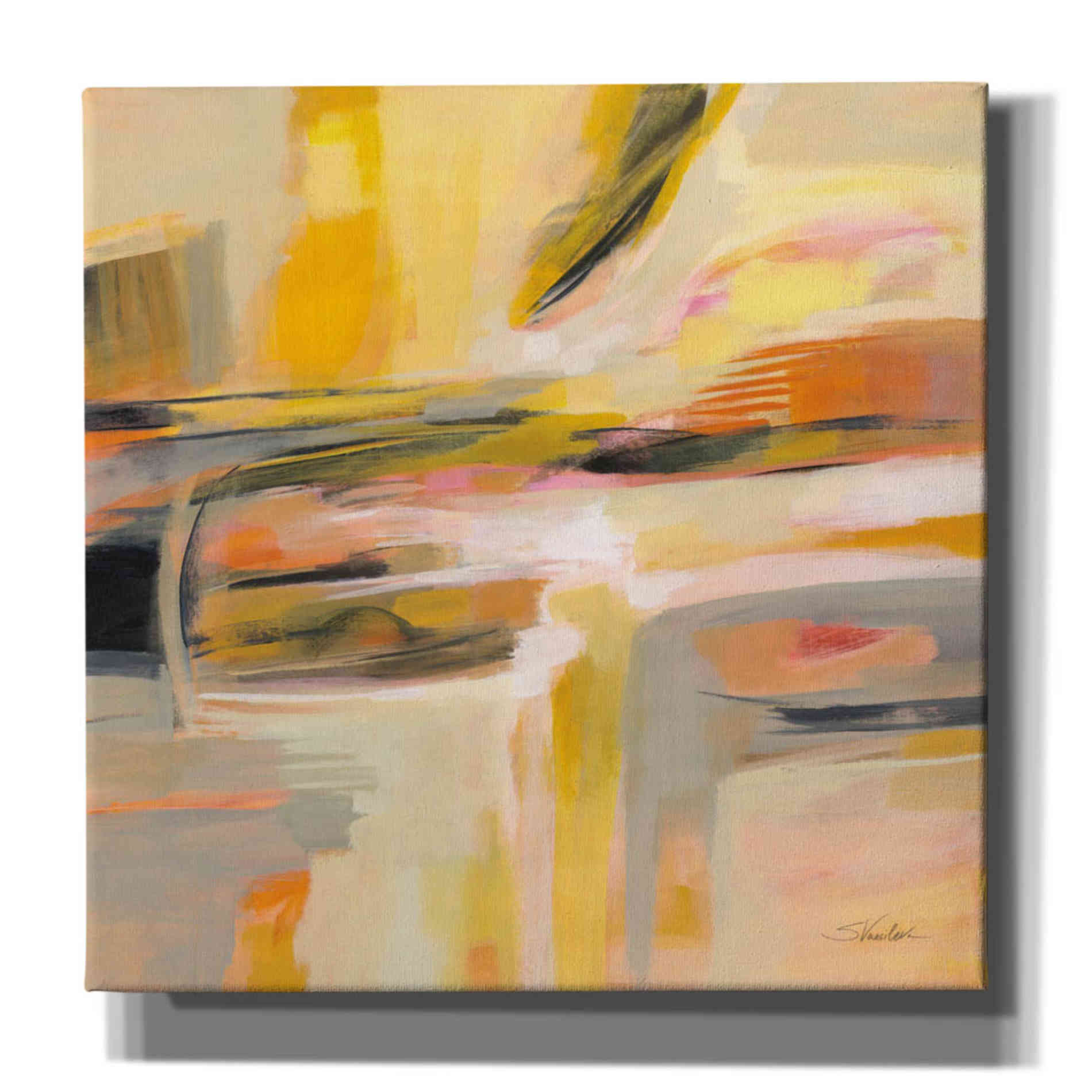 'Happy Sunshine' by Silvia Vassileva, Canvas Wall Art,12x12x1.1x0,18x18x1.1x0,26x26x1.74x0,37x37x1.74x0