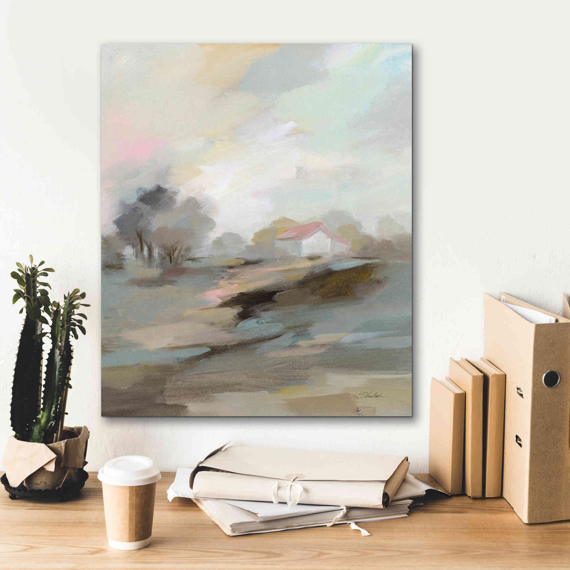 'Farm in April' by Silvia Vassileva, Canvas Wall Art,20 x 24