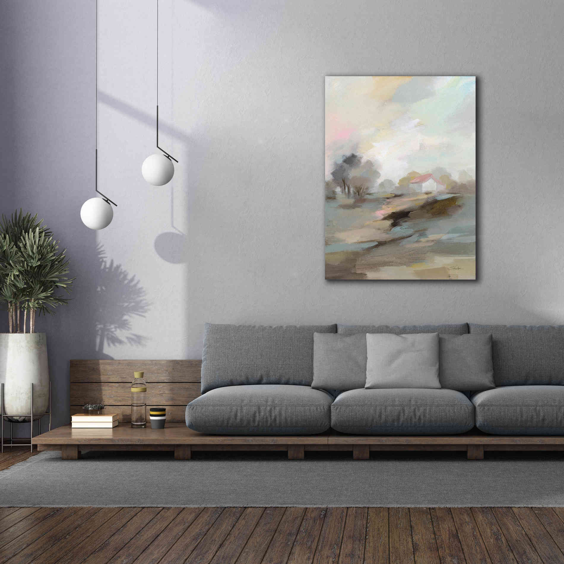 'Farm in April' by Silvia Vassileva, Canvas Wall Art,40 x 54