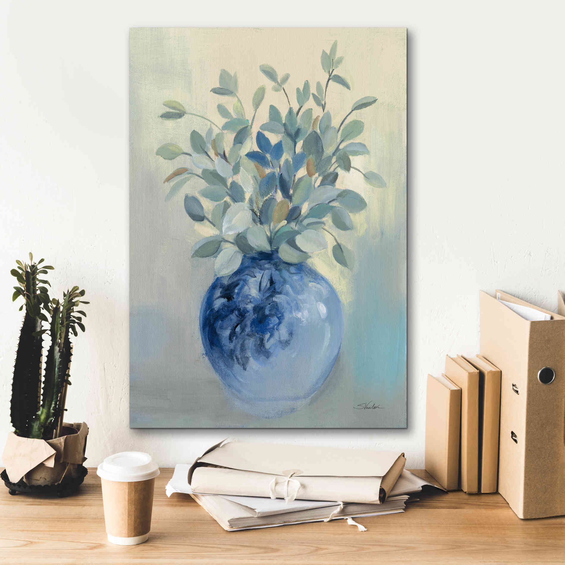 'Sage Botanical' by Silvia Vassileva, Canvas Wall Art,18 x 26