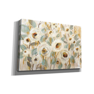 'White Gold and Sage Floral' by Silvia Vassileva, Canvas Wall Art,18x12x1.1x0,26x18x1.1x0,40x26x1.74x0,60x40x1.74x0