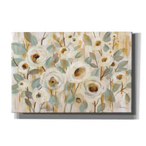 Image of 'White Gold and Sage Floral' by Silvia Vassileva, Canvas Wall Art,18x12x1.1x0,26x18x1.1x0,40x26x1.74x0,60x40x1.74x0