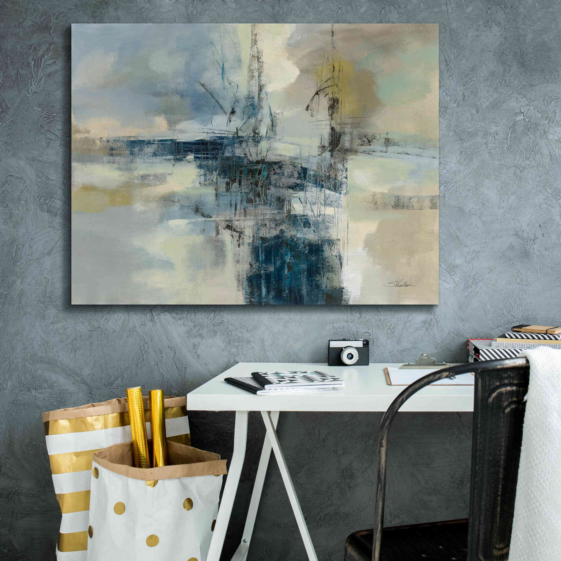 'Sea Port' by Silvia Vassileva, Canvas Wall Art,34 x 26