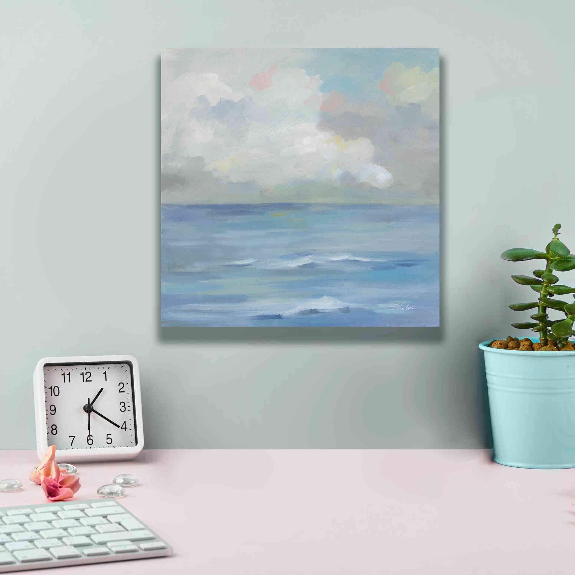 'Morning Seaside Clouds' by Silvia Vassileva, Canvas Wall Art,12 x 12