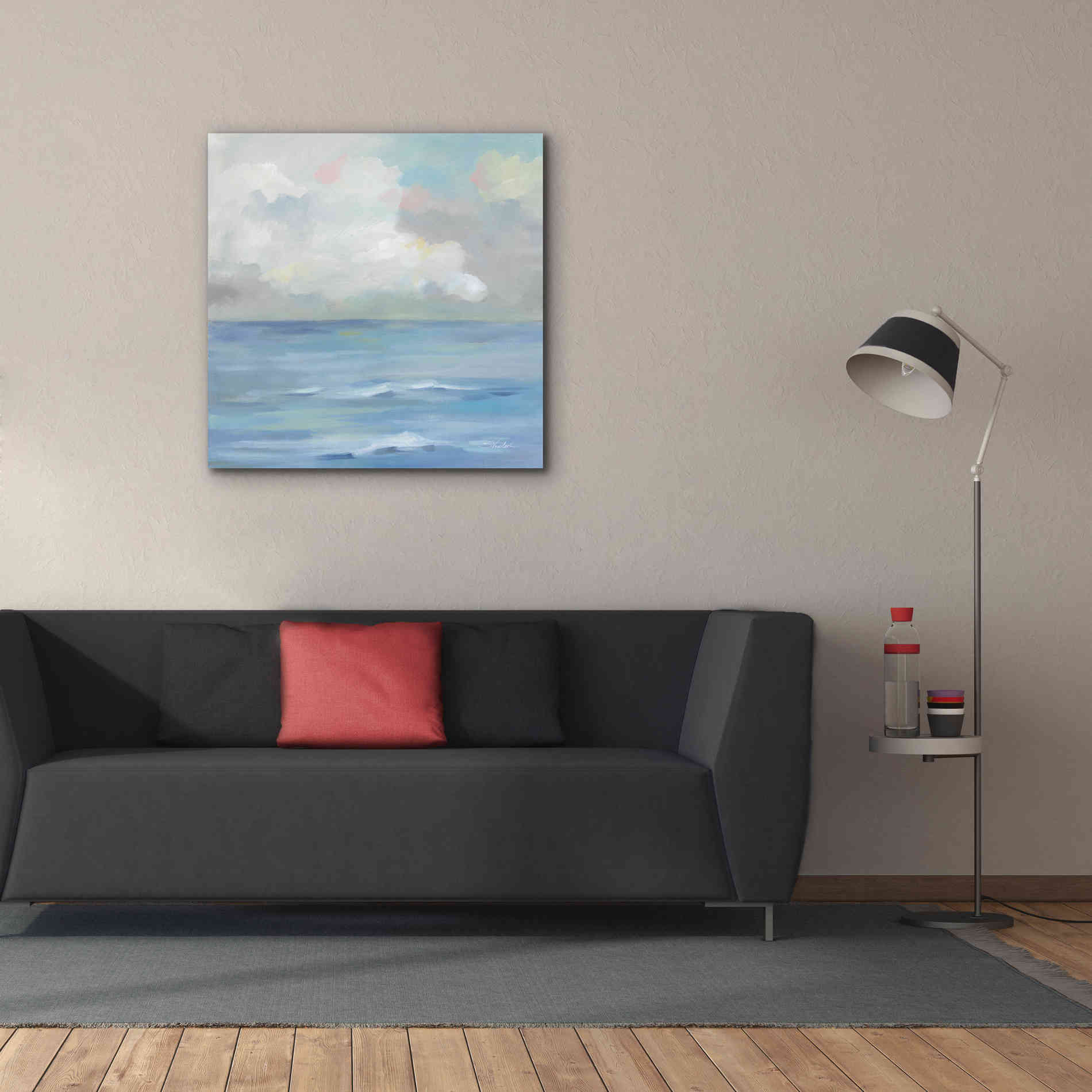 'Morning Seaside Clouds' by Silvia Vassileva, Canvas Wall Art,37 x 37