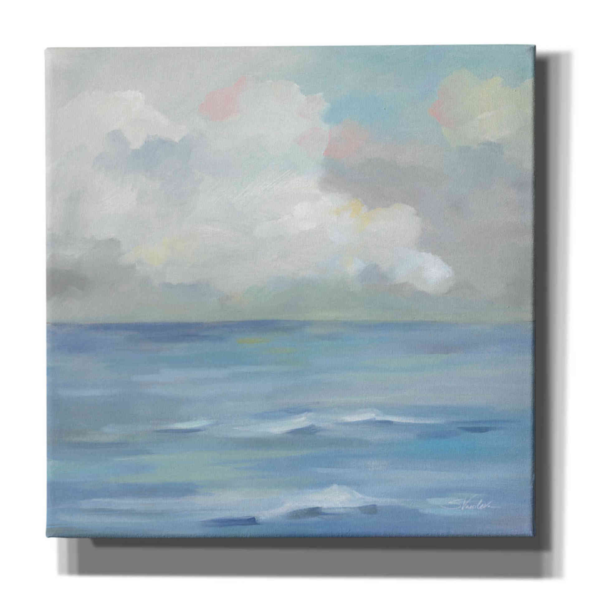 'Morning Seaside Clouds' by Silvia Vassileva, Canvas Wall Art,12x12x1.1x0,18x18x1.1x0,26x26x1.74x0,37x37x1.74x0