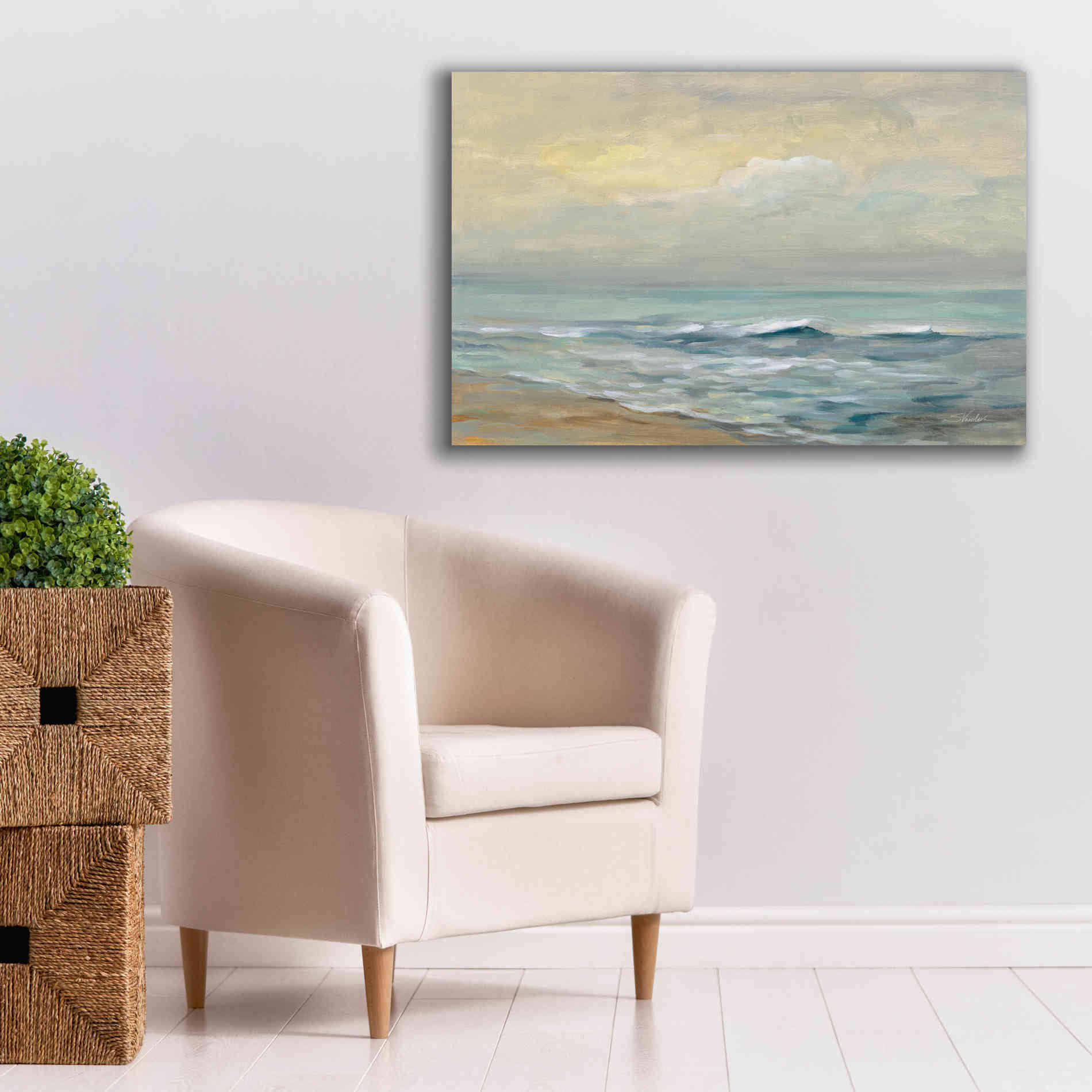 'Sunrise Over the Sea' by Silvia Vassileva, Canvas Wall Art,40 x 26