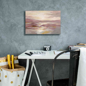 'Pink and Gold Landscape' by Silvia Vassileva, Canvas Wall Art,18 x 12