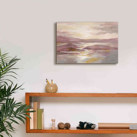 Image of 'Pink and Gold Landscape' by Silvia Vassileva, Canvas Wall Art,18 x 12