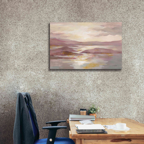 Image of 'Pink and Gold Landscape' by Silvia Vassileva, Canvas Wall Art,40 x 26
