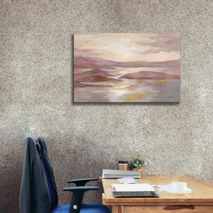 'Pink and Gold Landscape' by Silvia Vassileva, Canvas Wall Art,40 x 26