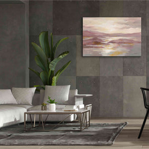 'Pink and Gold Landscape' by Silvia Vassileva, Canvas Wall Art,60 x 40