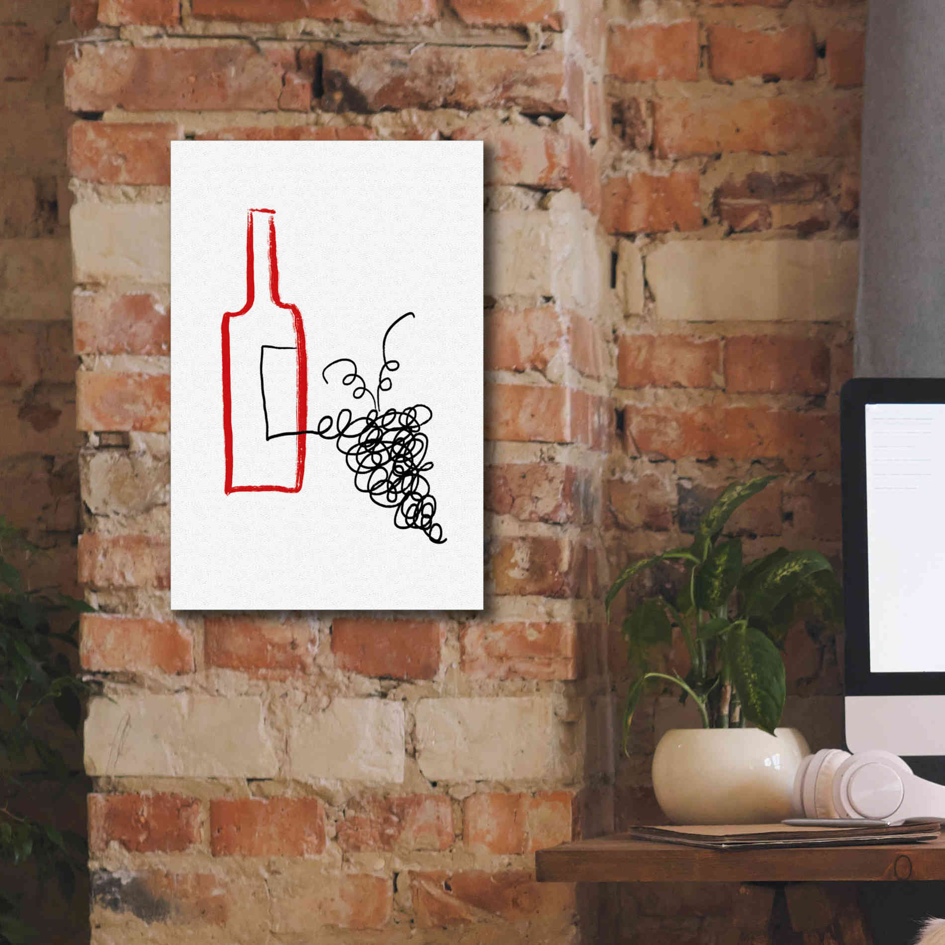 'A Good Wine' by Cesare Bellassai, Canvas Wall Art,12 x 18