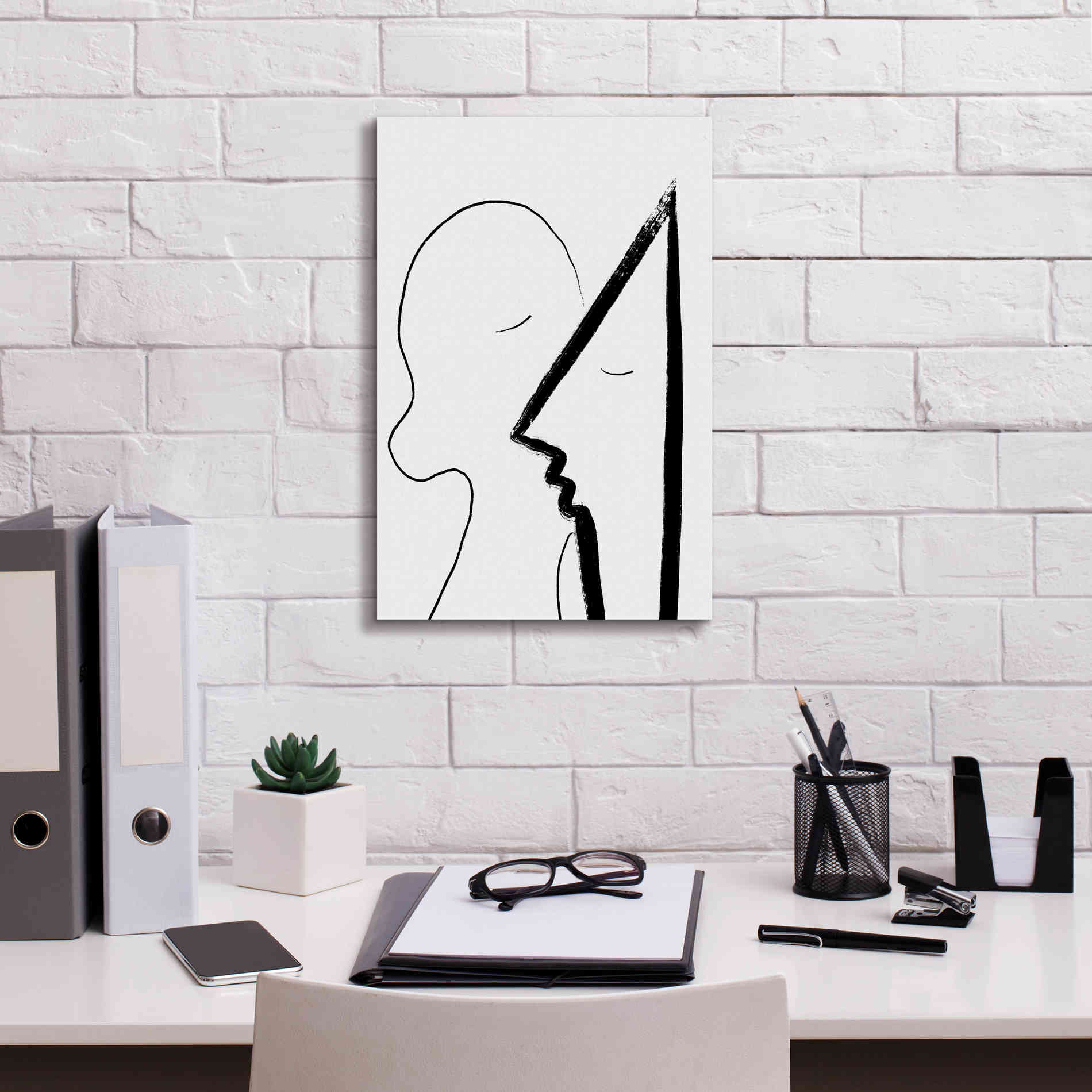 'A Sweet Kiss' by Cesare Bellassai, Canvas Wall Art,12 x 18