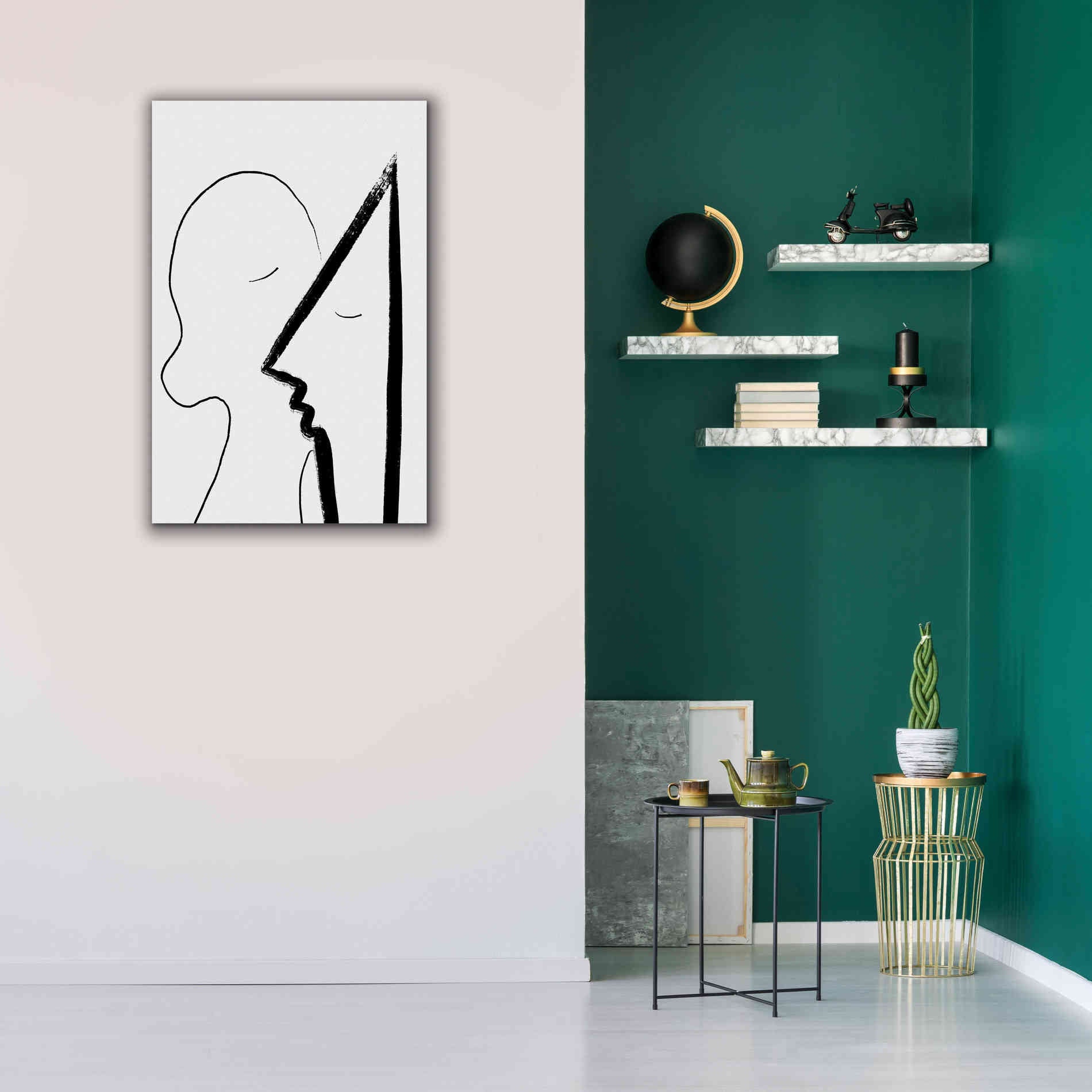 'A Sweet Kiss' by Cesare Bellassai, Canvas Wall Art,26 x 40