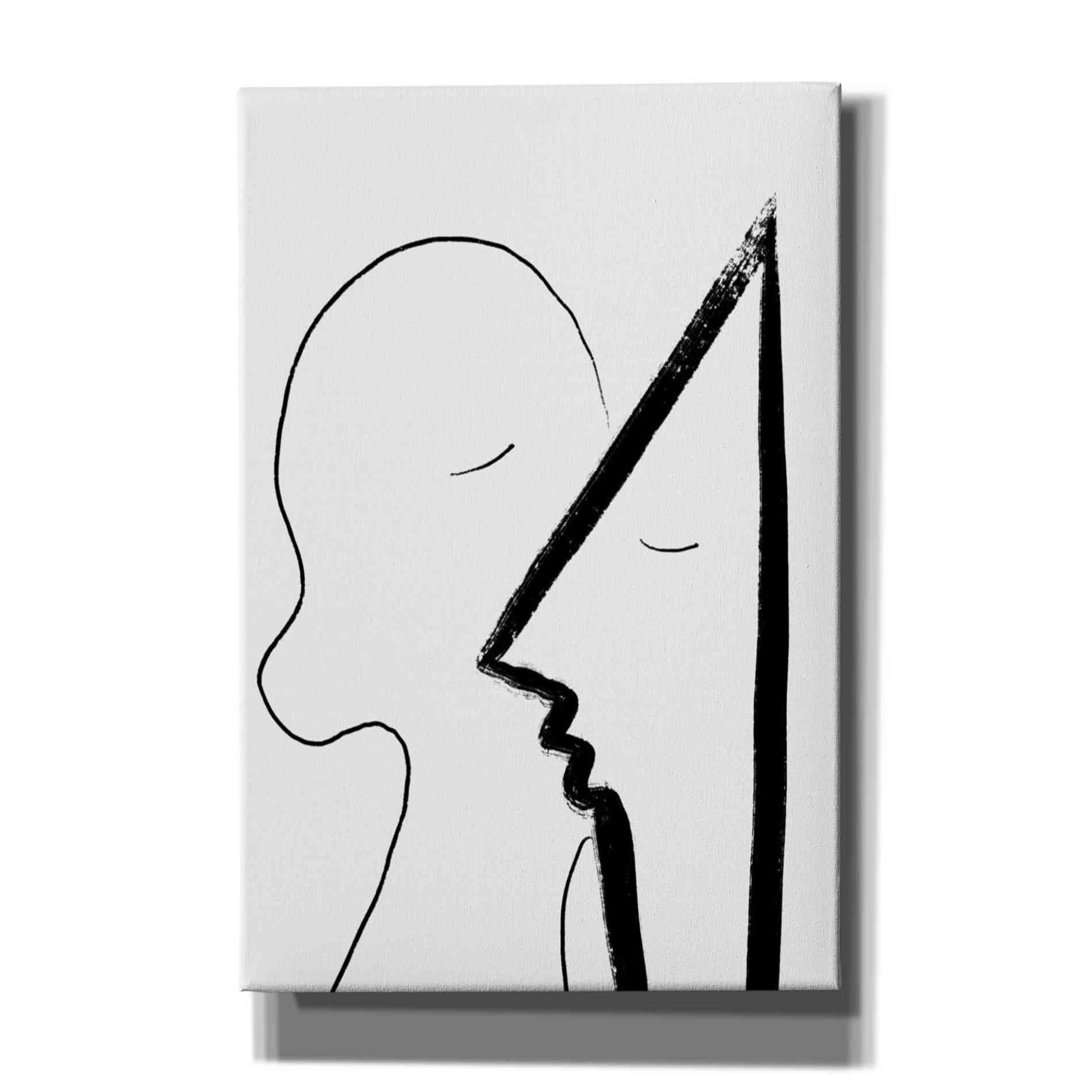 'A Sweet Kiss' by Cesare Bellassai, Canvas Wall Art,12x18x1.1x0,18x26x1.1x0,26x40x1.74x0,40x60x1.74x0