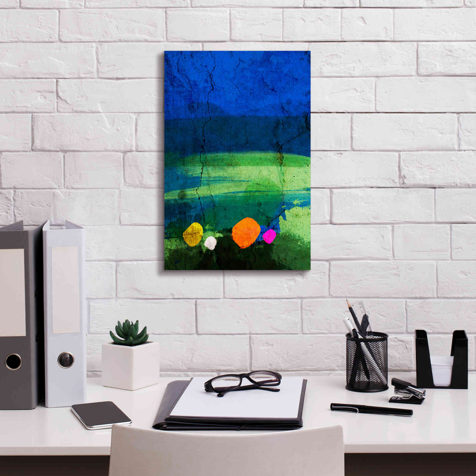 'A Walk in the Meadow' by Cesare Bellassai, Canvas Wall Art,12 x 18