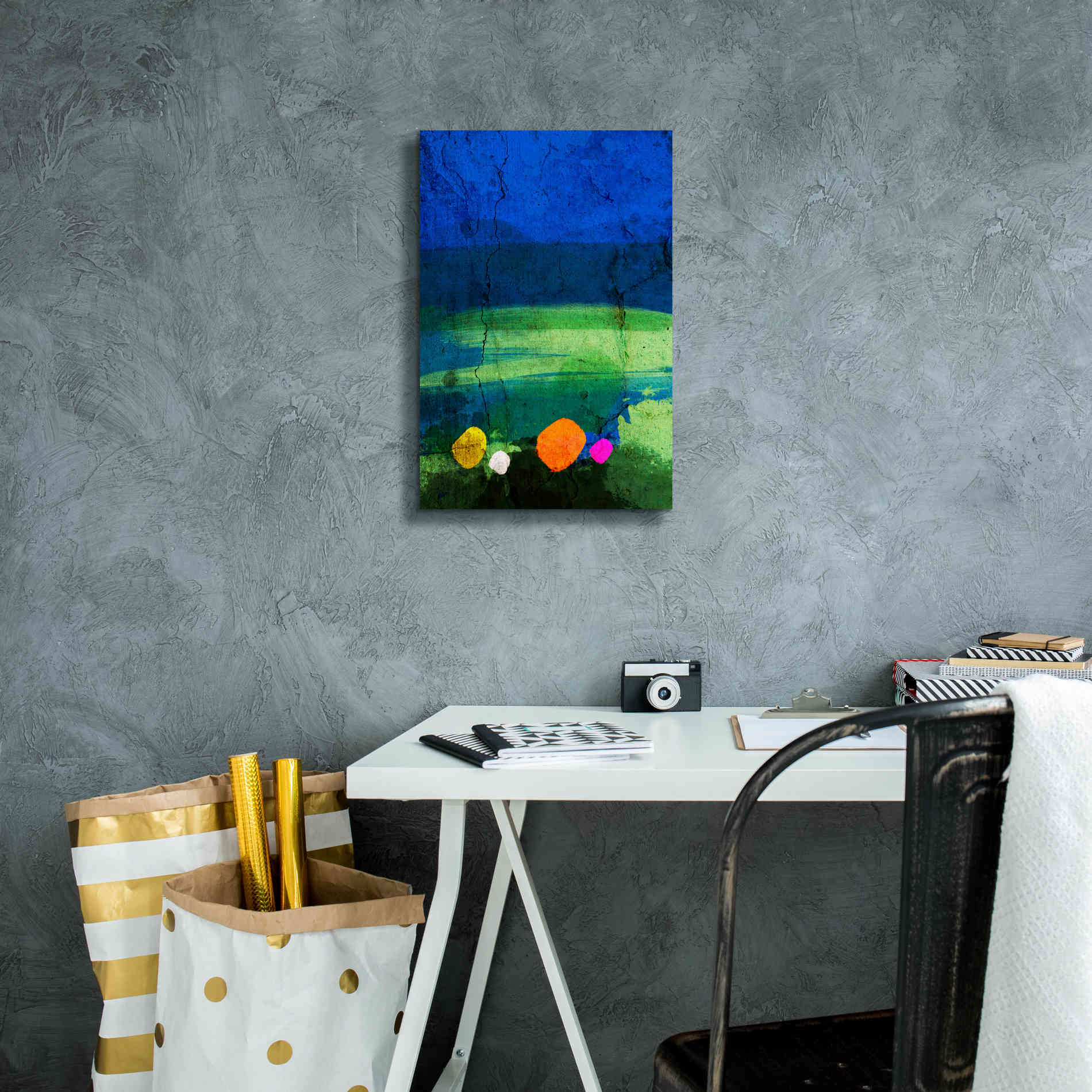 'A Walk in the Meadow' by Cesare Bellassai, Canvas Wall Art,12 x 18
