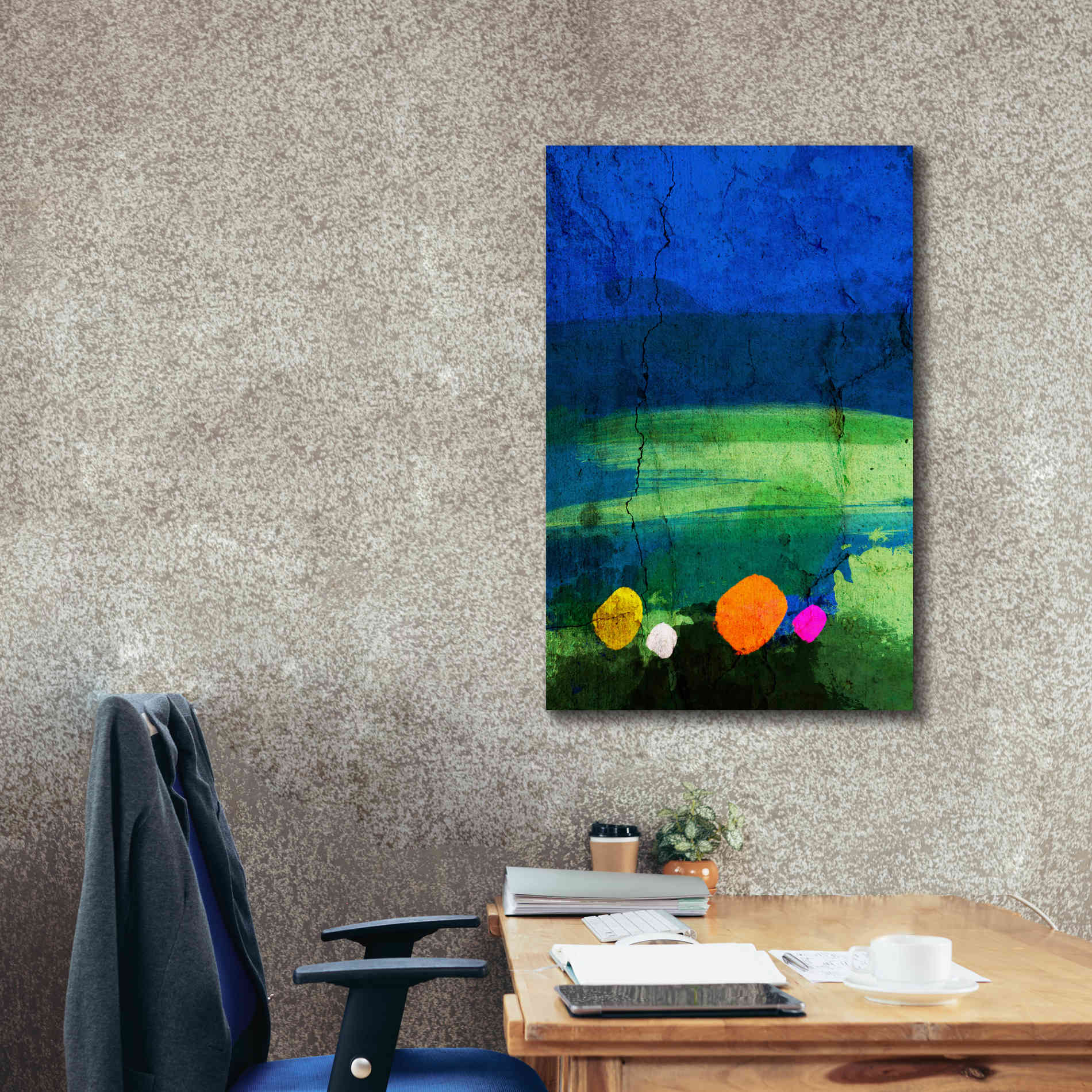'A Walk in the Meadow' by Cesare Bellassai, Canvas Wall Art,26 x 40