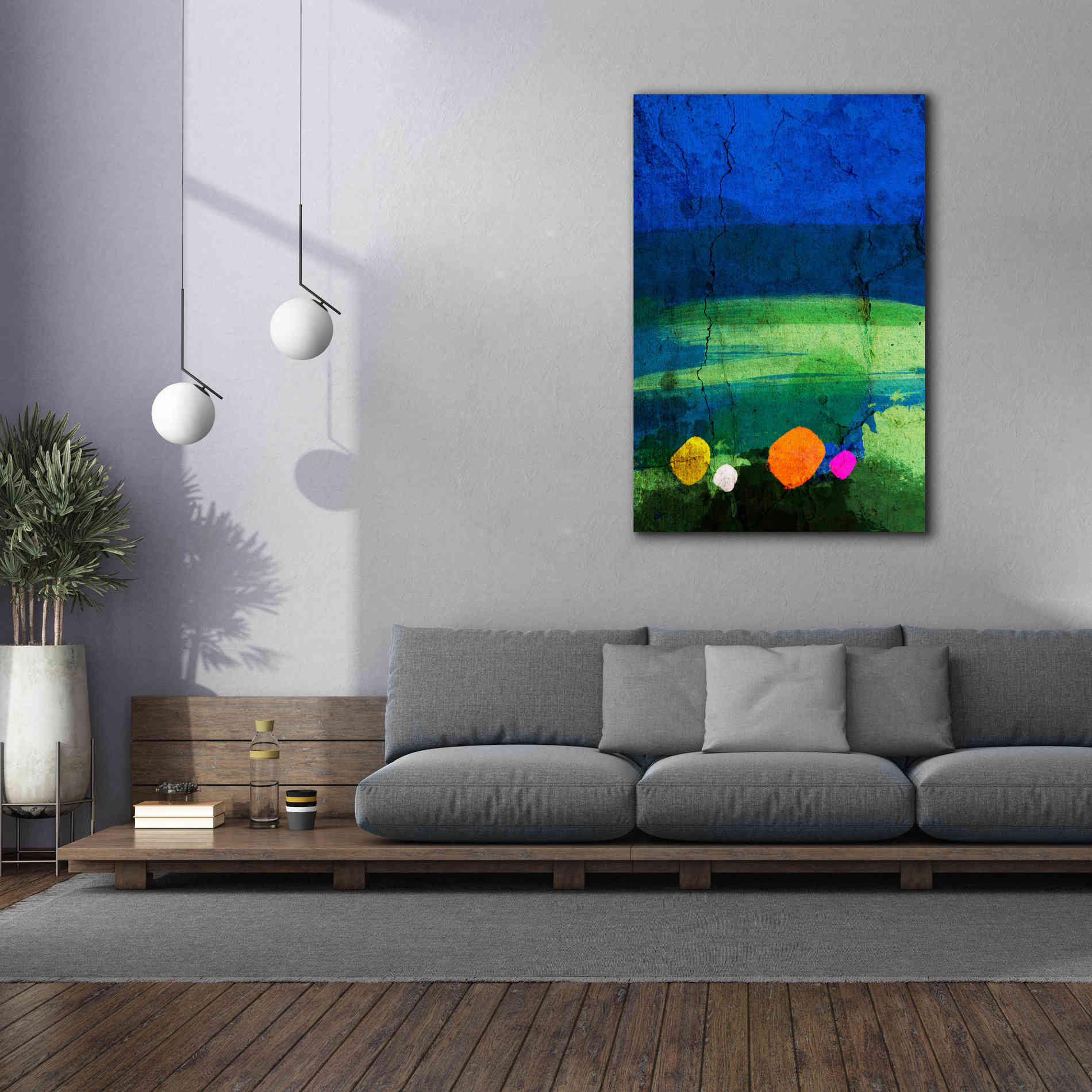 'A Walk in the Meadow' by Cesare Bellassai, Canvas Wall Art,40 x 60