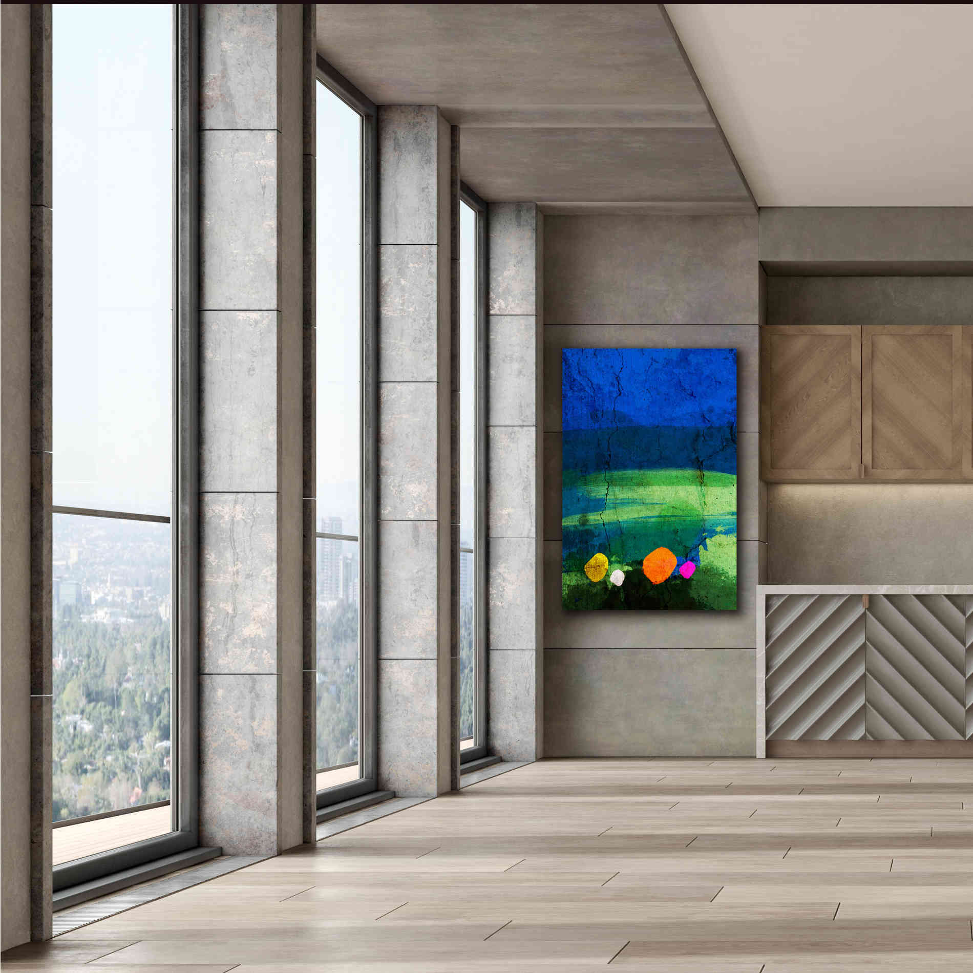 'A Walk in the Meadow' by Cesare Bellassai, Canvas Wall Art,40 x 60