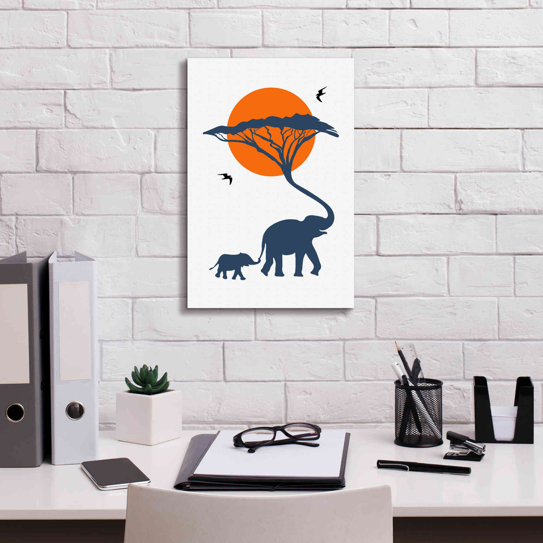 'Africa Family' by Cesare Bellassai, Canvas Wall Art,12 x 18