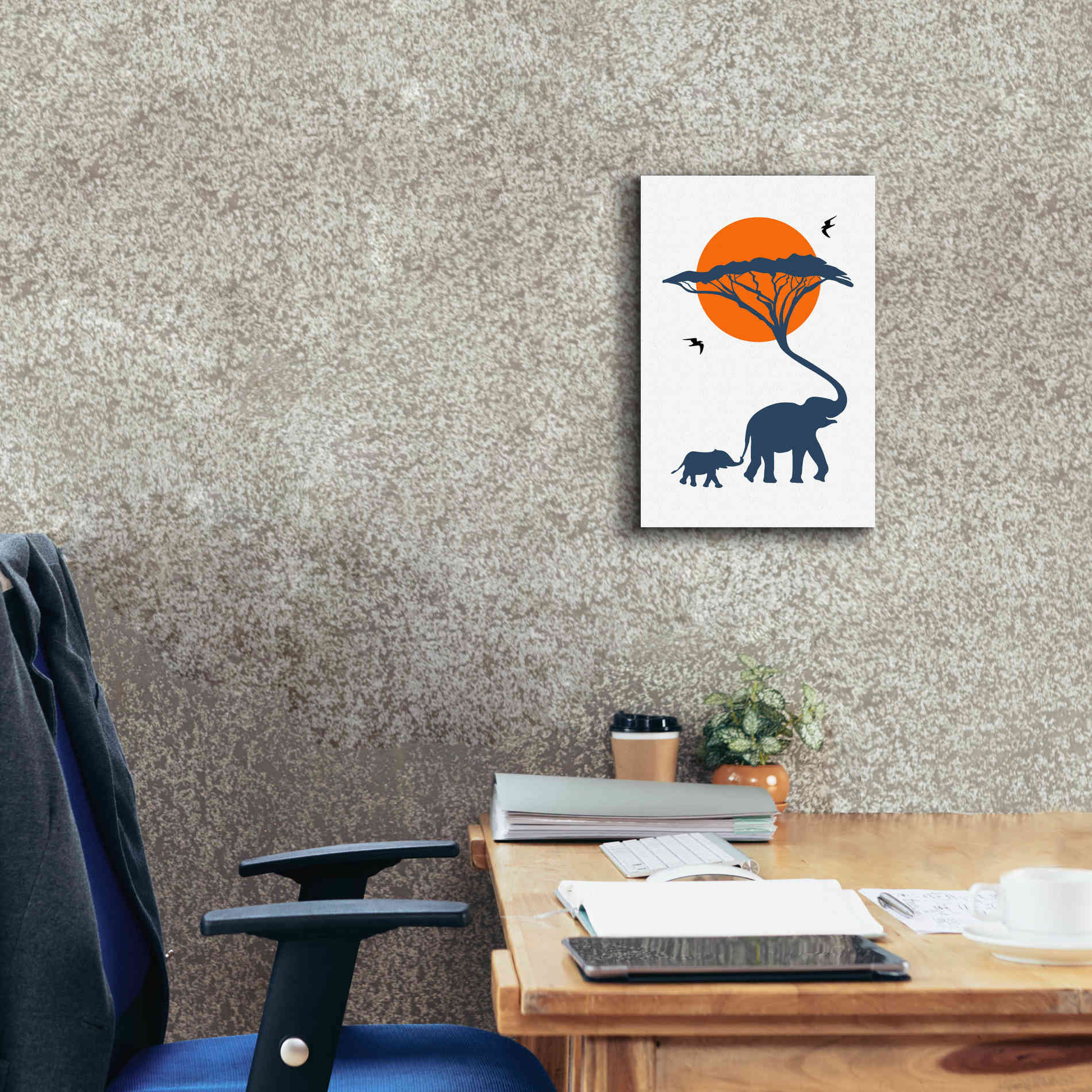 'Africa Family' by Cesare Bellassai, Canvas Wall Art,12 x 18