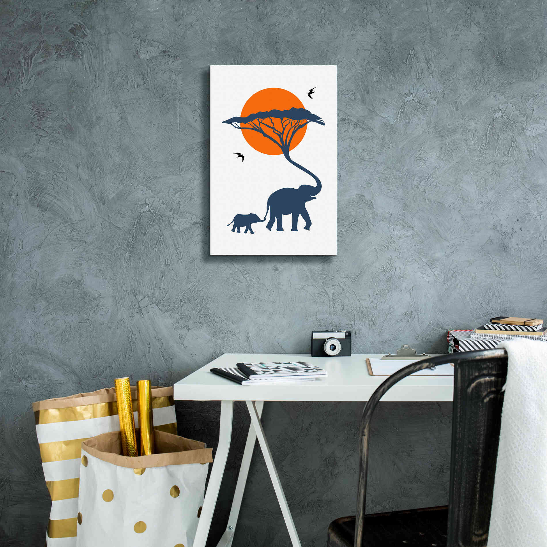 'Africa Family' by Cesare Bellassai, Canvas Wall Art,12 x 18