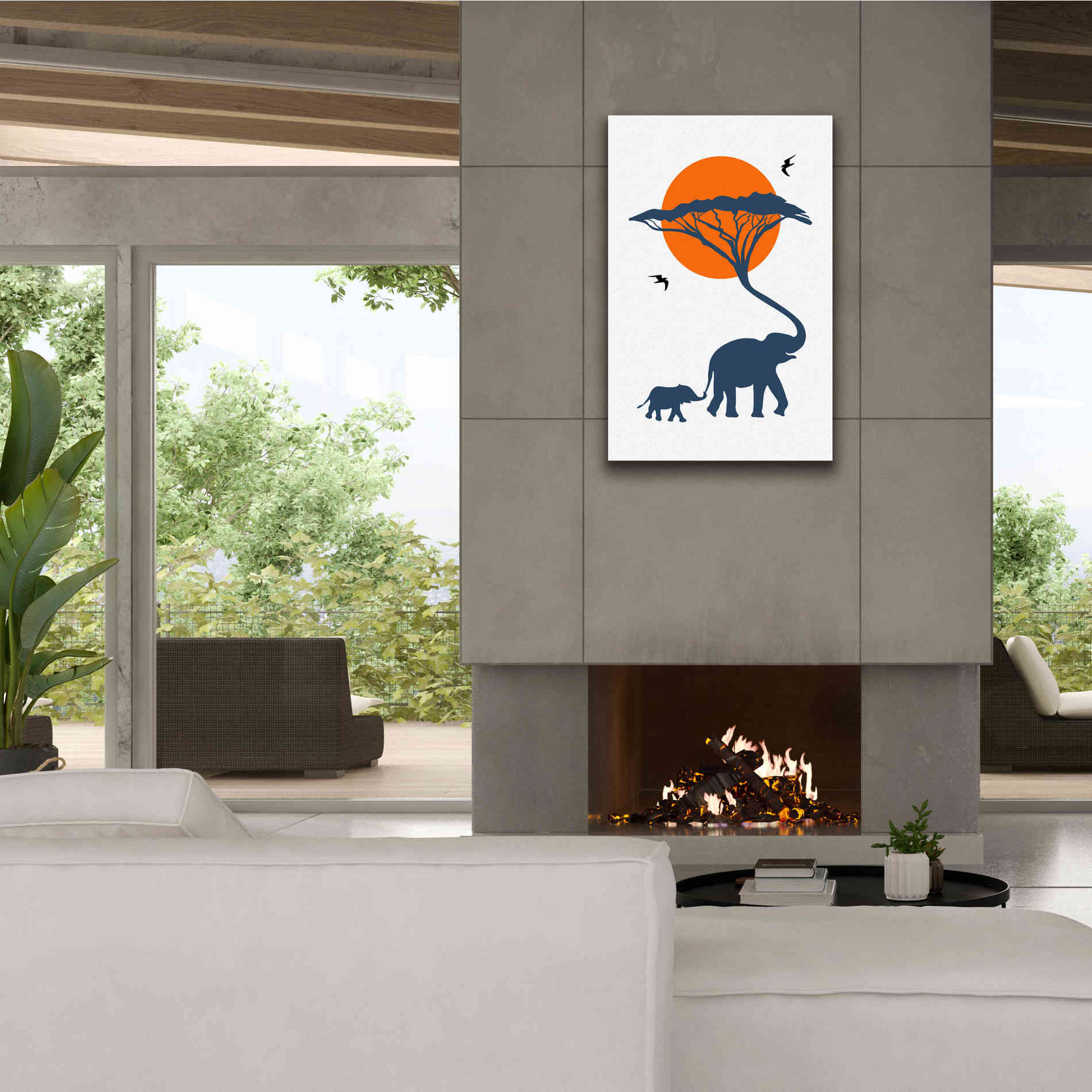 'Africa Family' by Cesare Bellassai, Canvas Wall Art,26 x 40