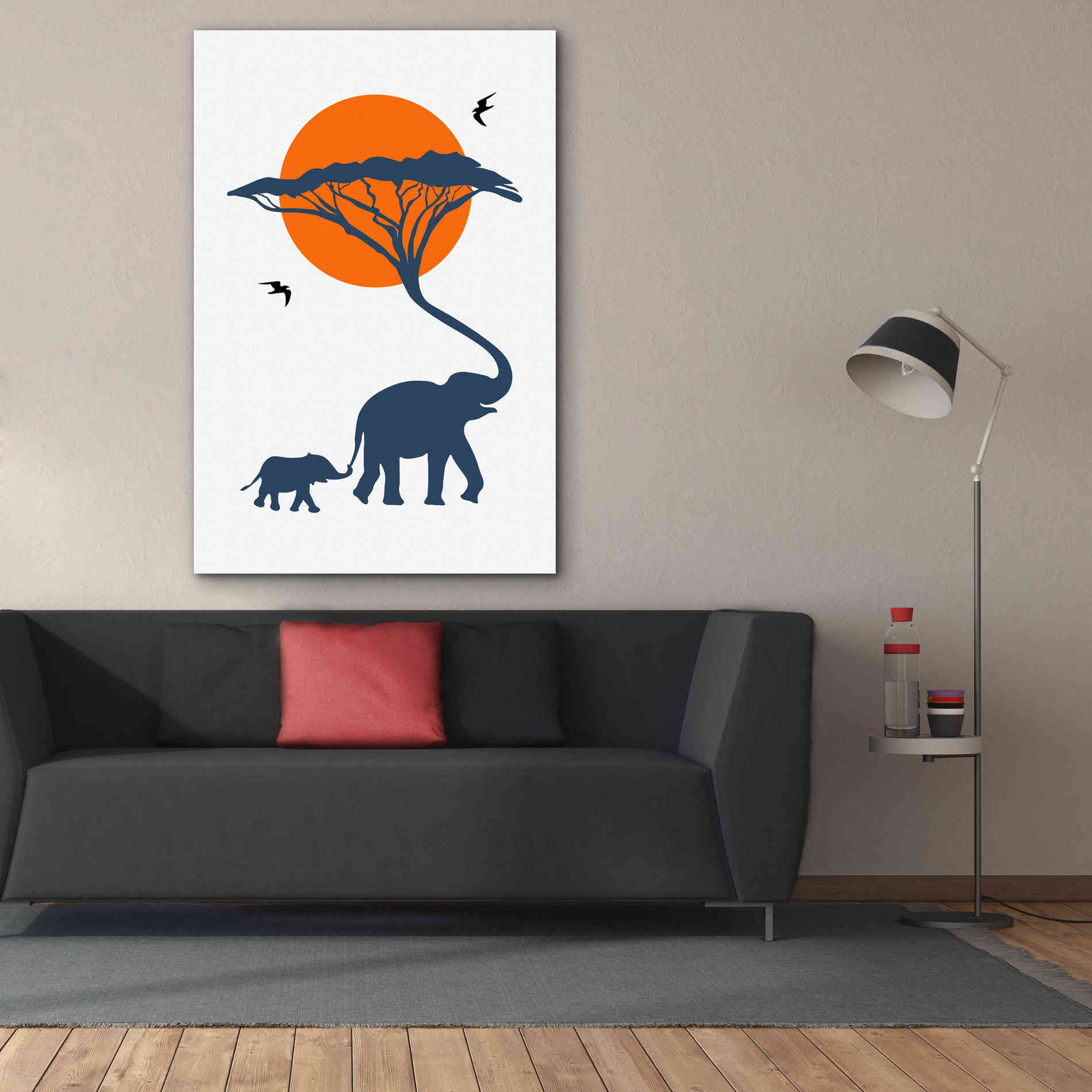 'Africa Family' by Cesare Bellassai, Canvas Wall Art,40 x 60