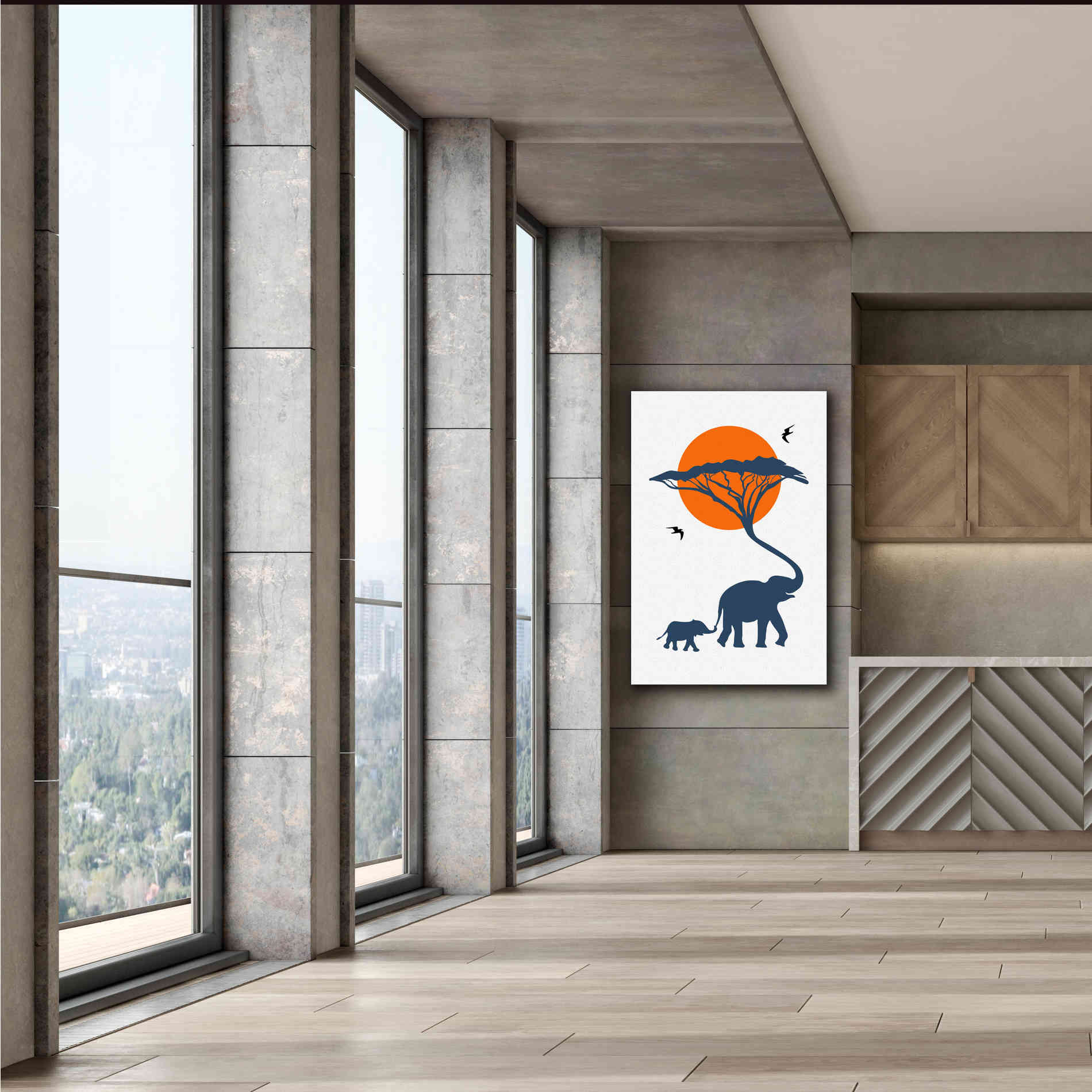 'Africa Family' by Cesare Bellassai, Canvas Wall Art,40 x 60