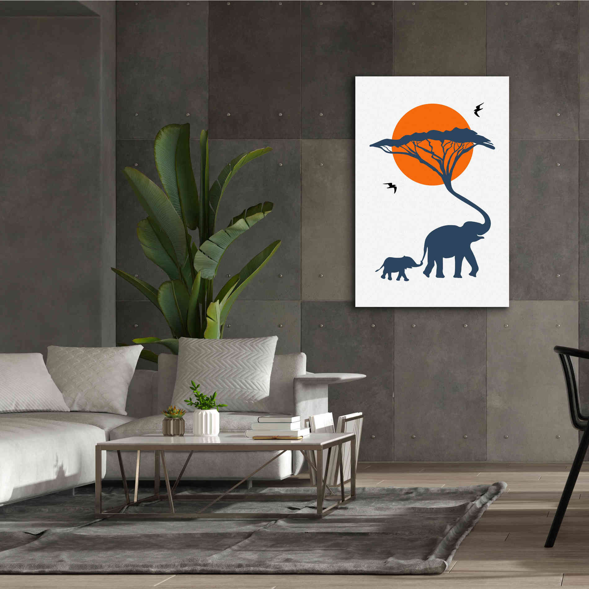 'Africa Family' by Cesare Bellassai, Canvas Wall Art,40 x 60