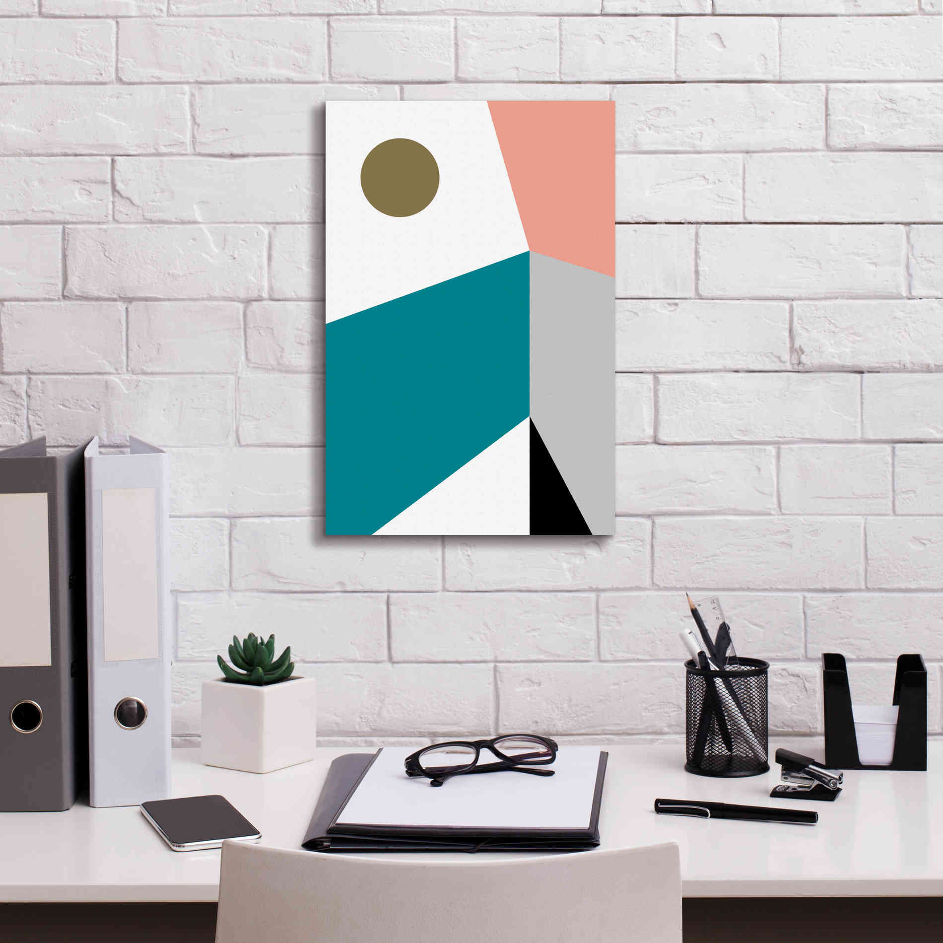 'Elementary Shapes' by Cesare Bellassai, Canvas Wall Art,12 x 18