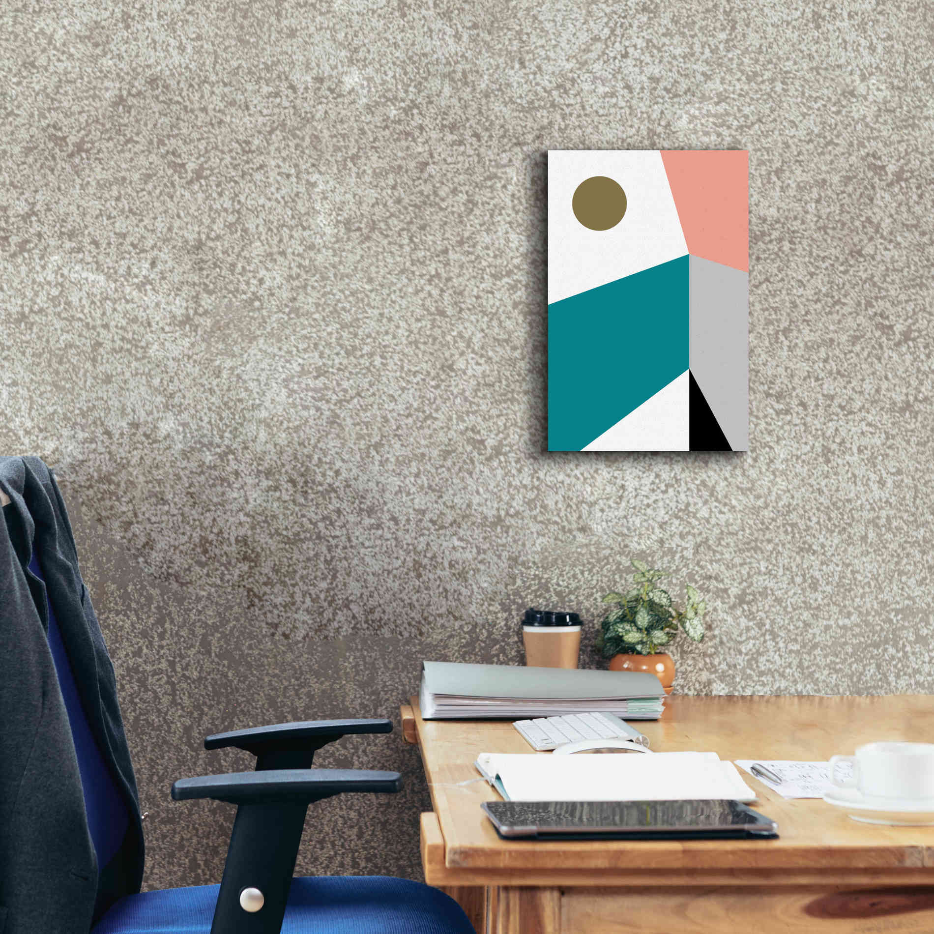 'Elementary Shapes' by Cesare Bellassai, Canvas Wall Art,12 x 18