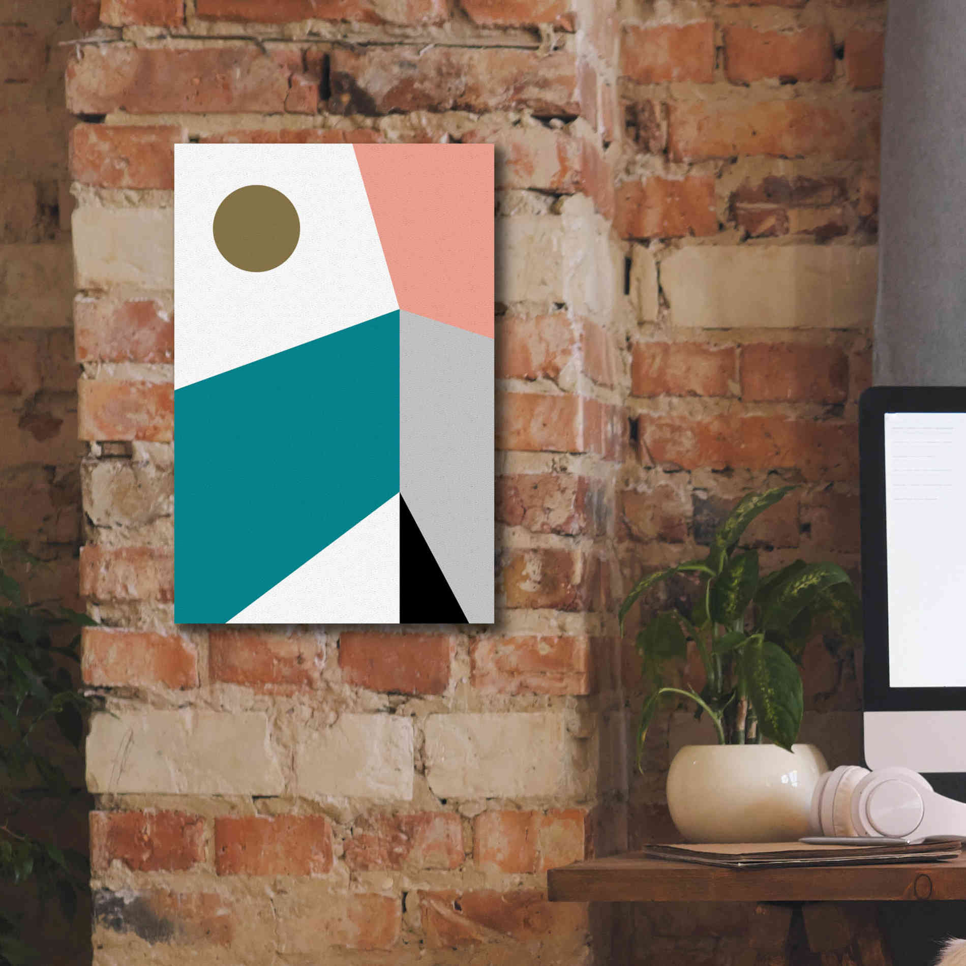 'Elementary Shapes' by Cesare Bellassai, Canvas Wall Art,12 x 18