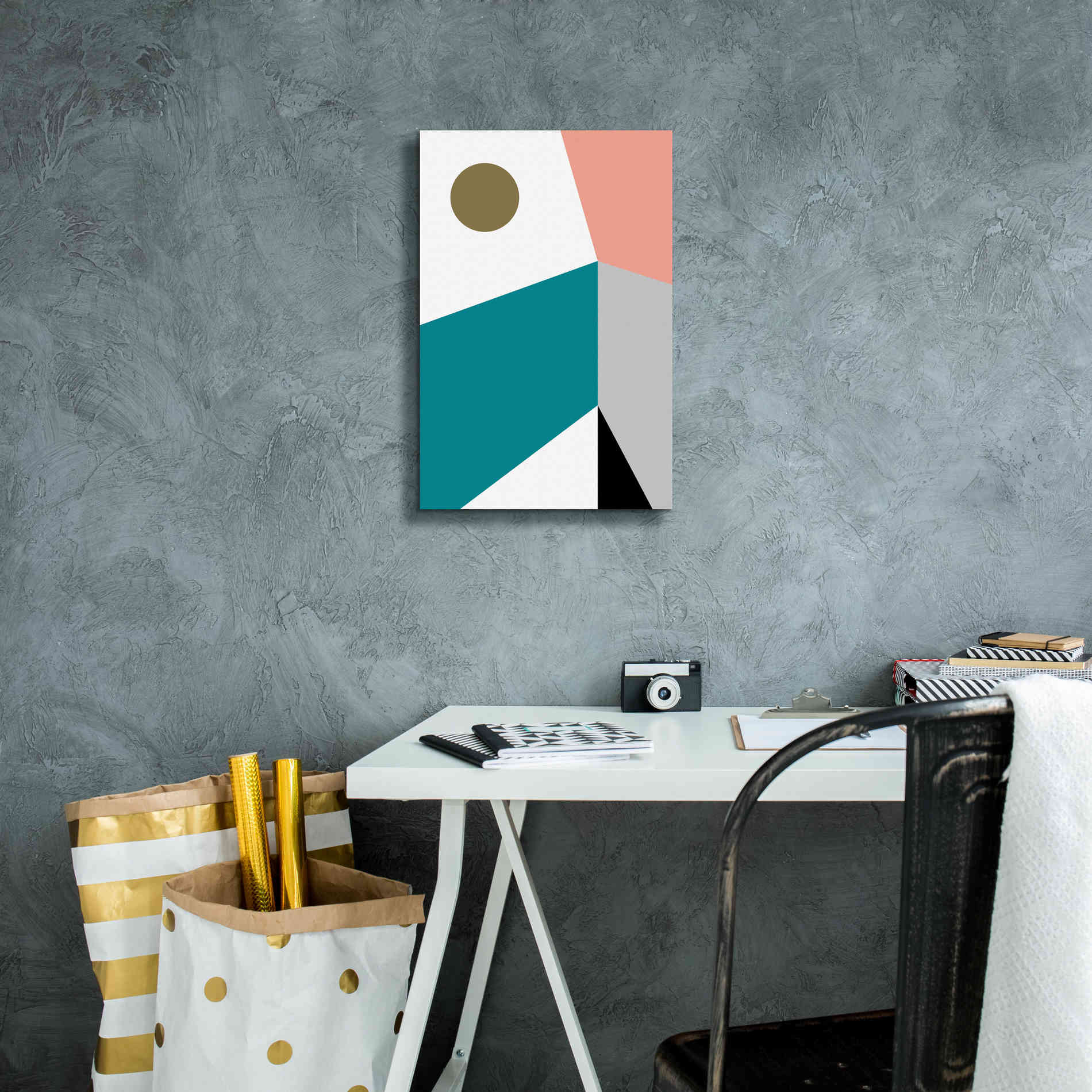 'Elementary Shapes' by Cesare Bellassai, Canvas Wall Art,12 x 18