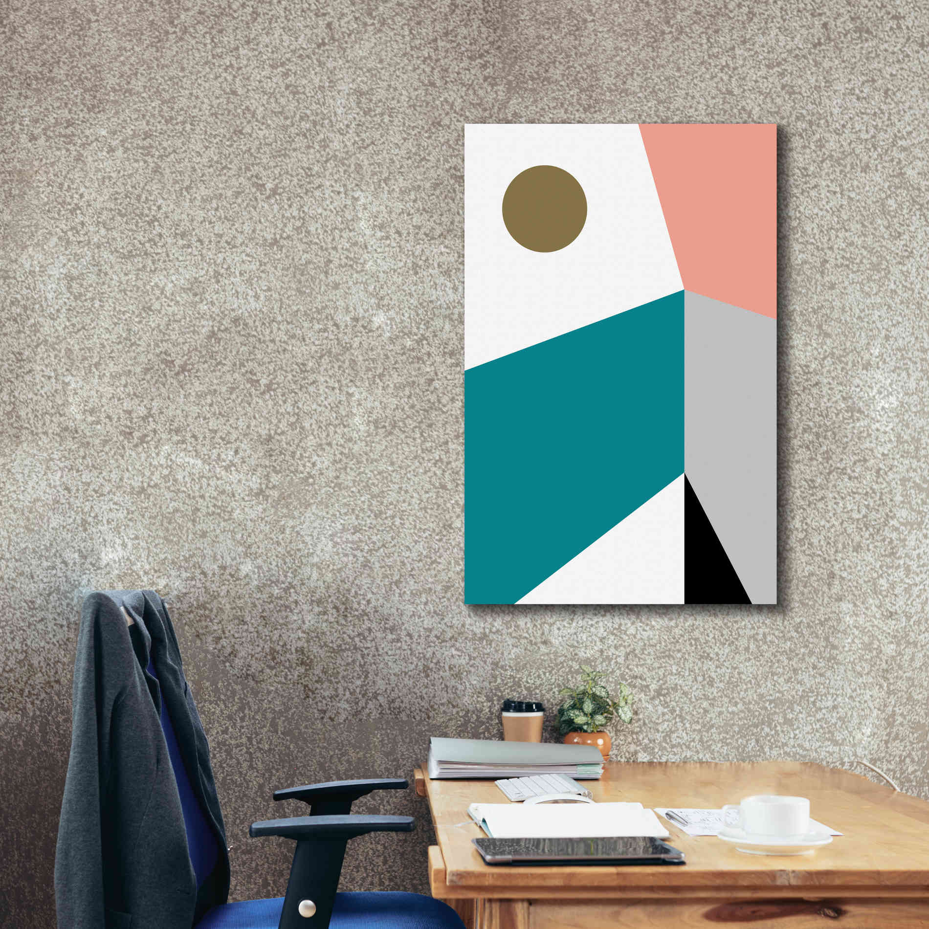 'Elementary Shapes' by Cesare Bellassai, Canvas Wall Art,26 x 40