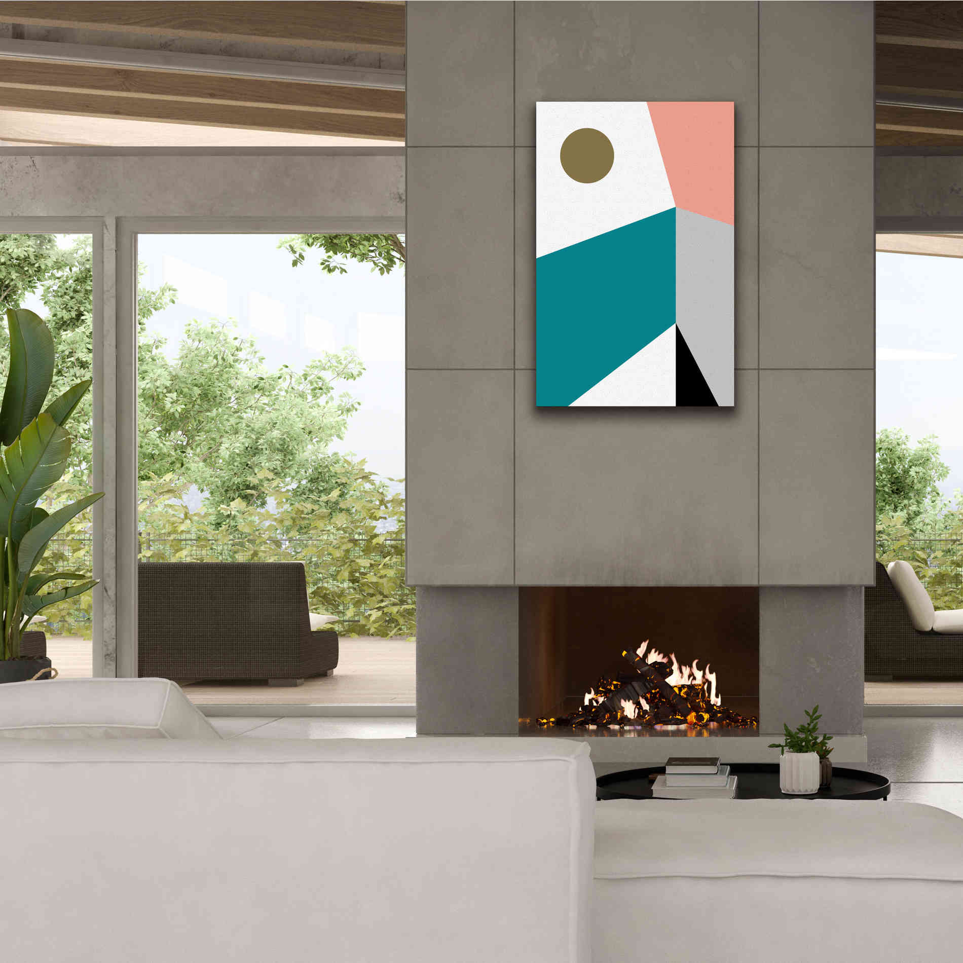 'Elementary Shapes' by Cesare Bellassai, Canvas Wall Art,26 x 40